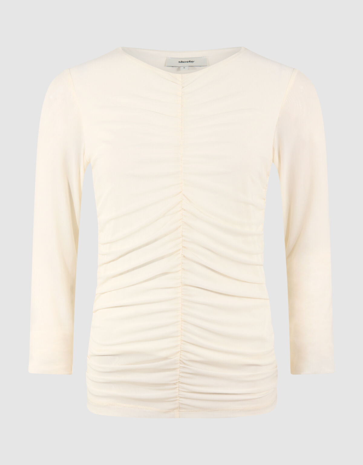 Sheering Mesh Top Gebroken Wit SHOEBY WOMEN