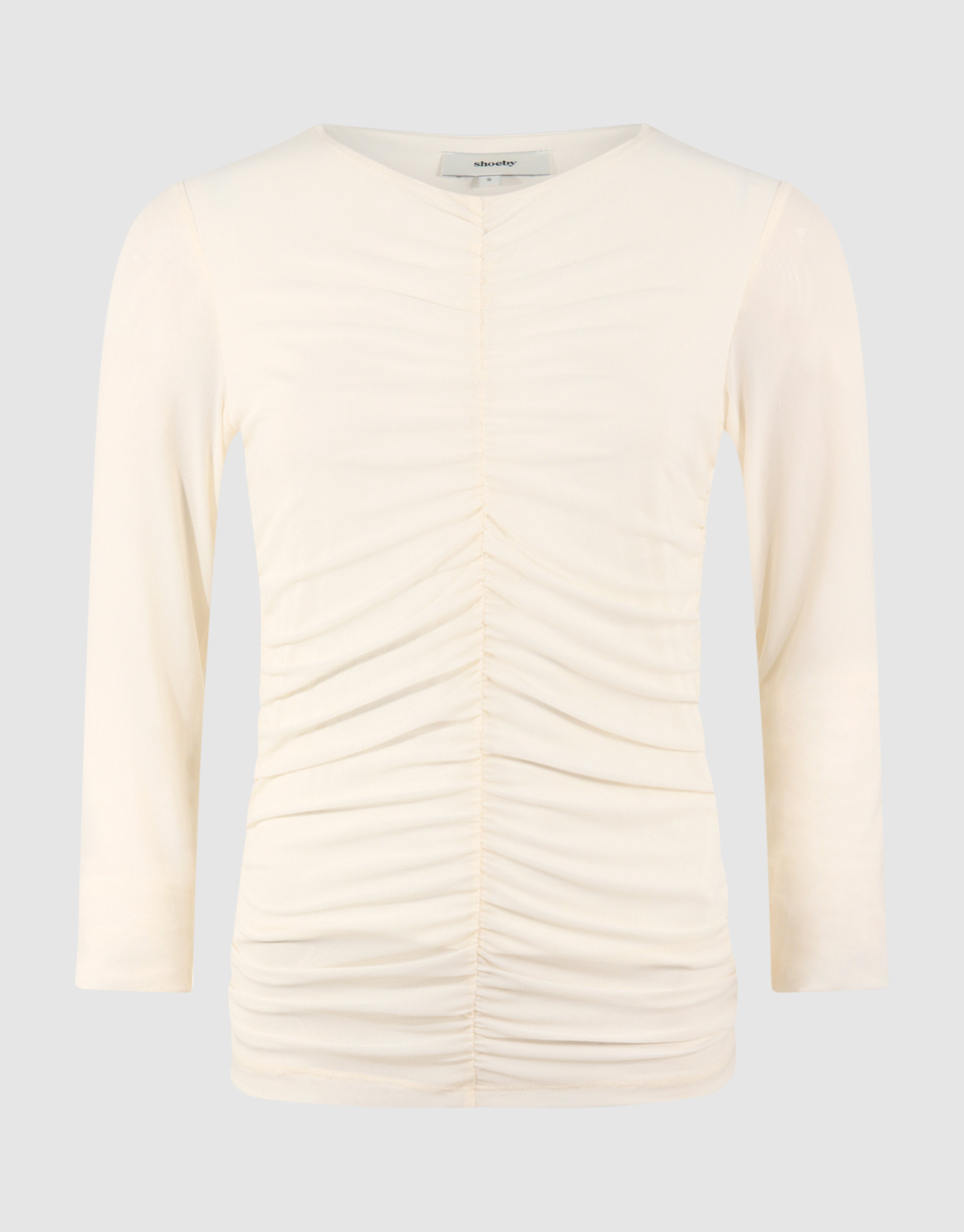 Sheering Mesh Top Gebroken Wit SHOEBY WOMEN