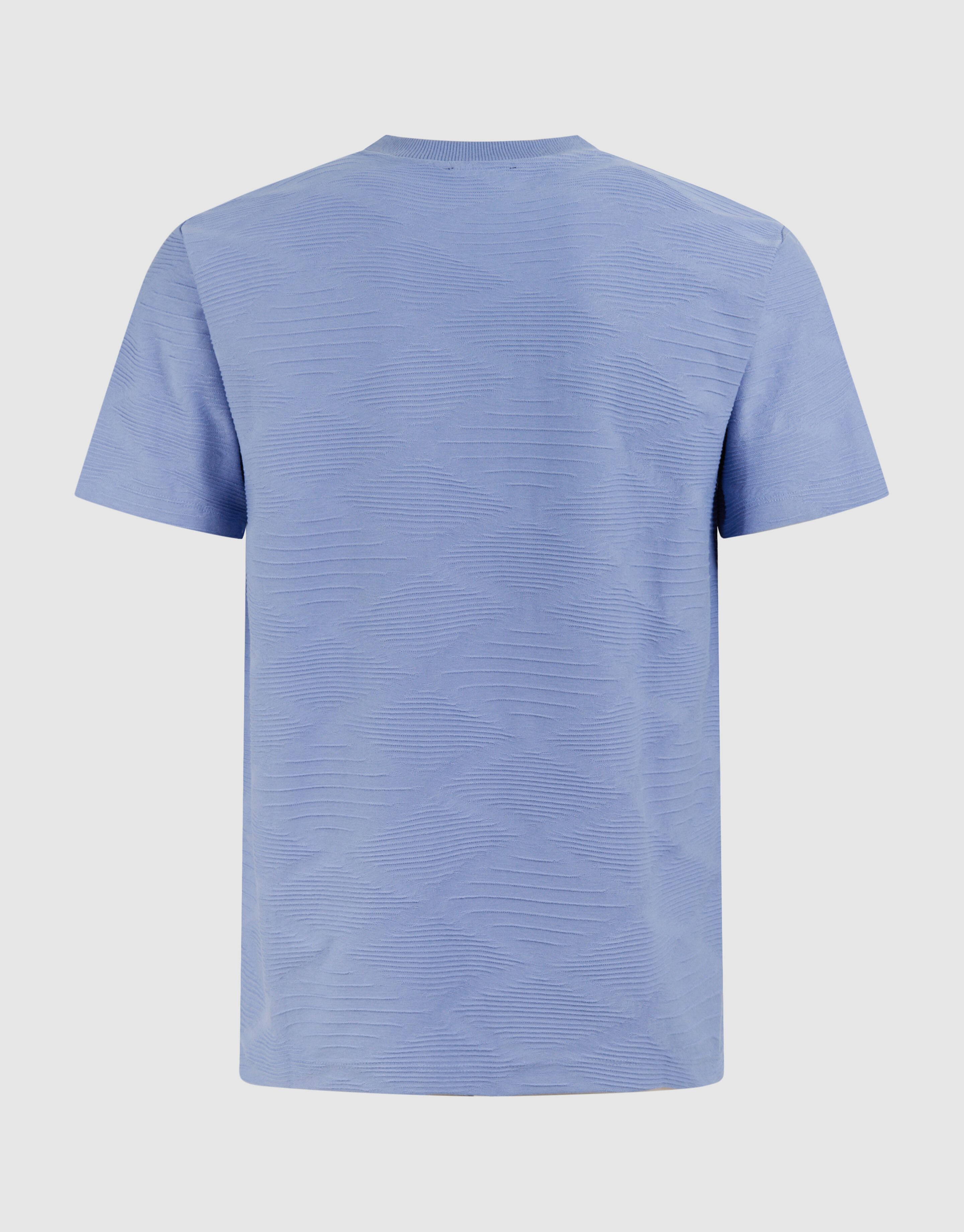 Wave Structuur T-shirt Lichtblauw SHOEBY MEN