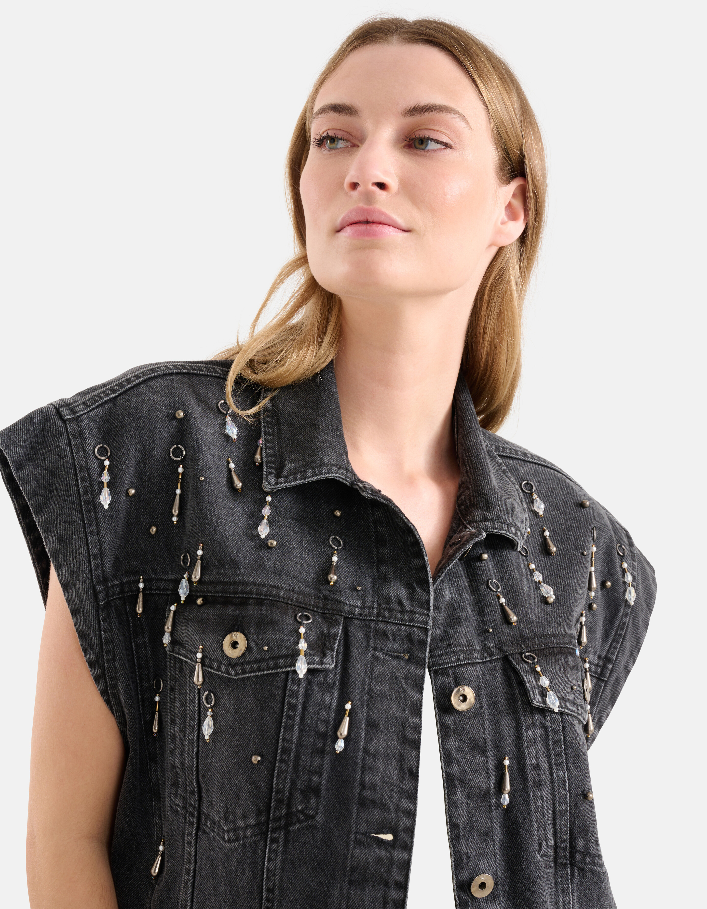 Rocky Denim Gilet Grijs SHOEBY WOMEN