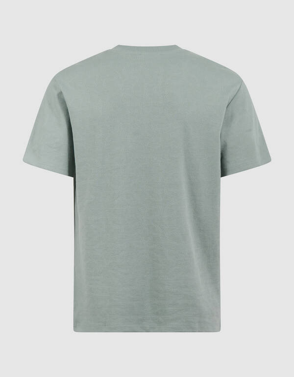 All Over Structuur T-shirt Lichtgroen SHOEBY MEN