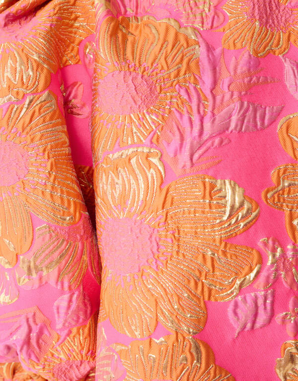 Jacquard Flower Mini Jurk Roze SHOEBY WOMEN