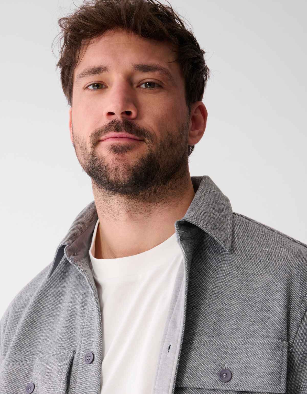 Soft Overshirt Lichtgrijs SHOEBY MEN