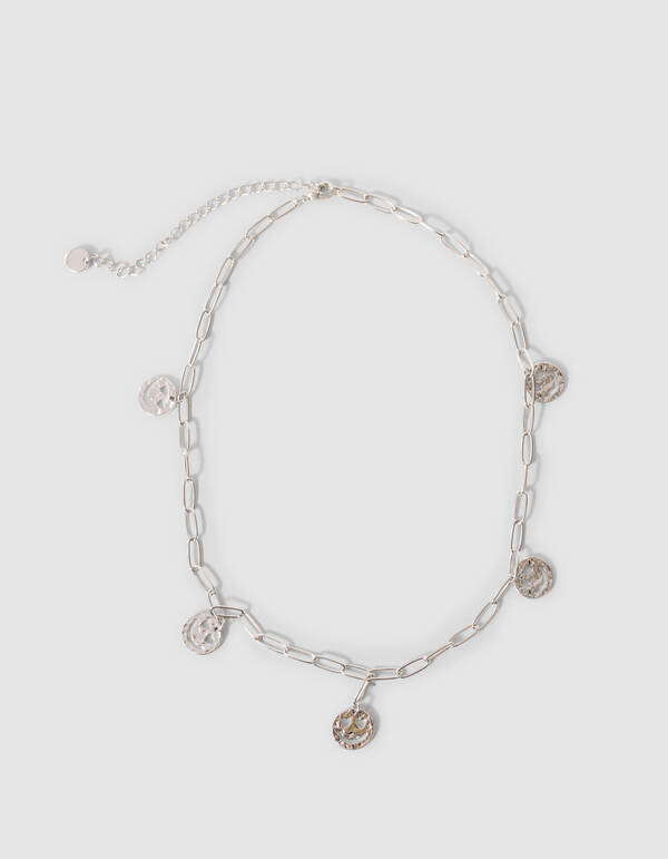 Smiley Ketting Zilver SHOEBY ACCESSOIRES