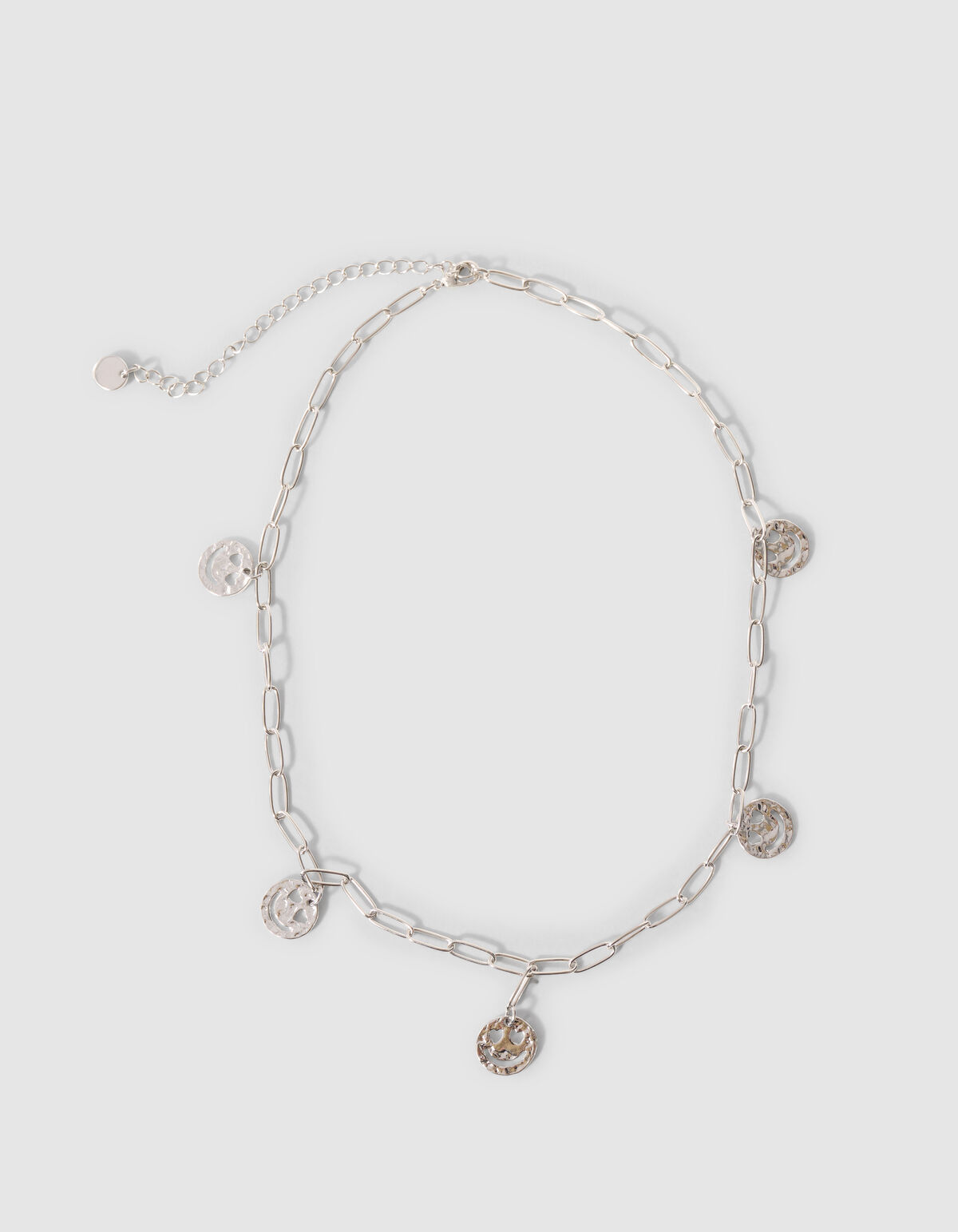 Smiley Ketting Zilver SHOEBY ACCESSOIRES