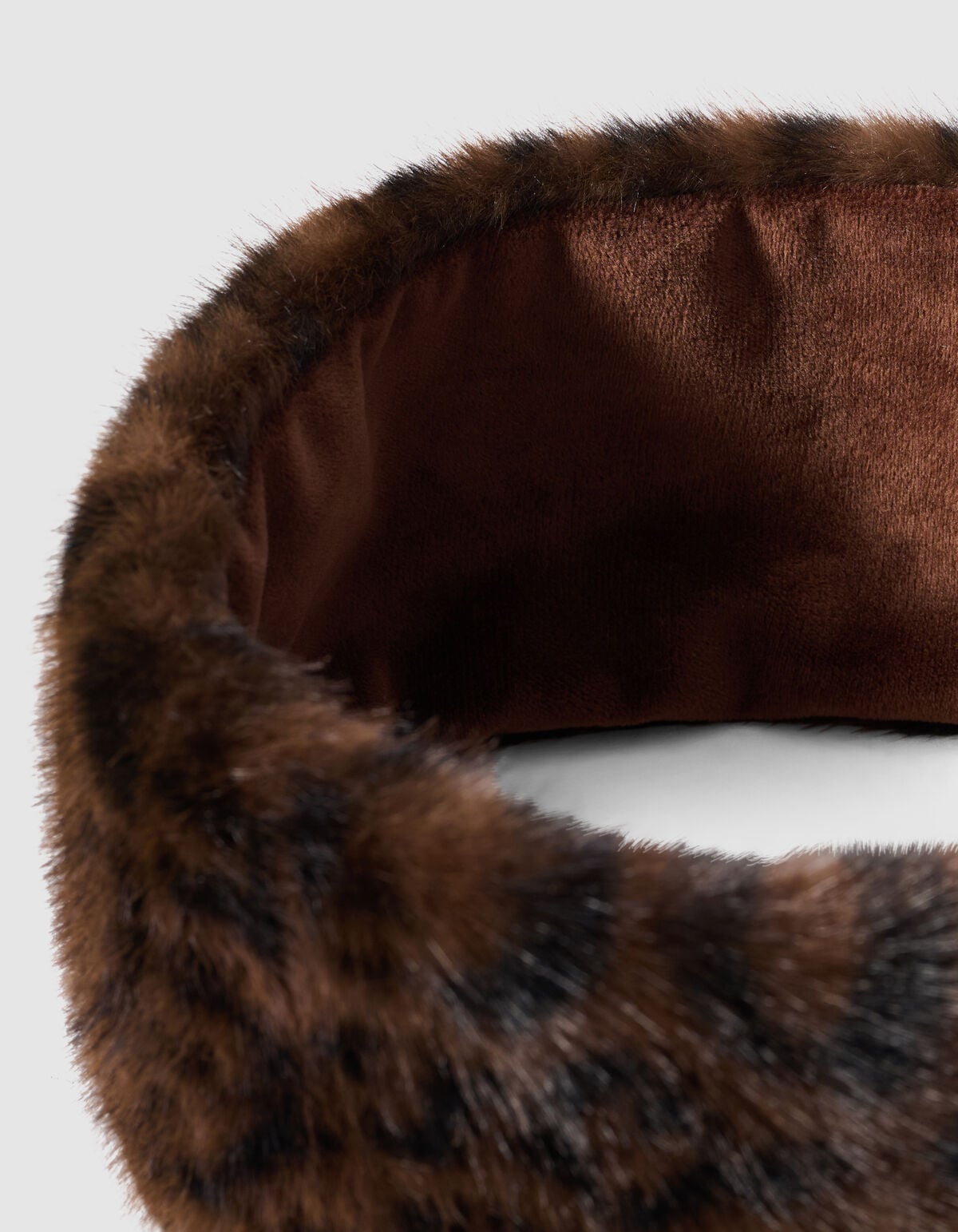 Leopard Faux Fur Haarband Bruin SHOEBY ACCESSOIRES