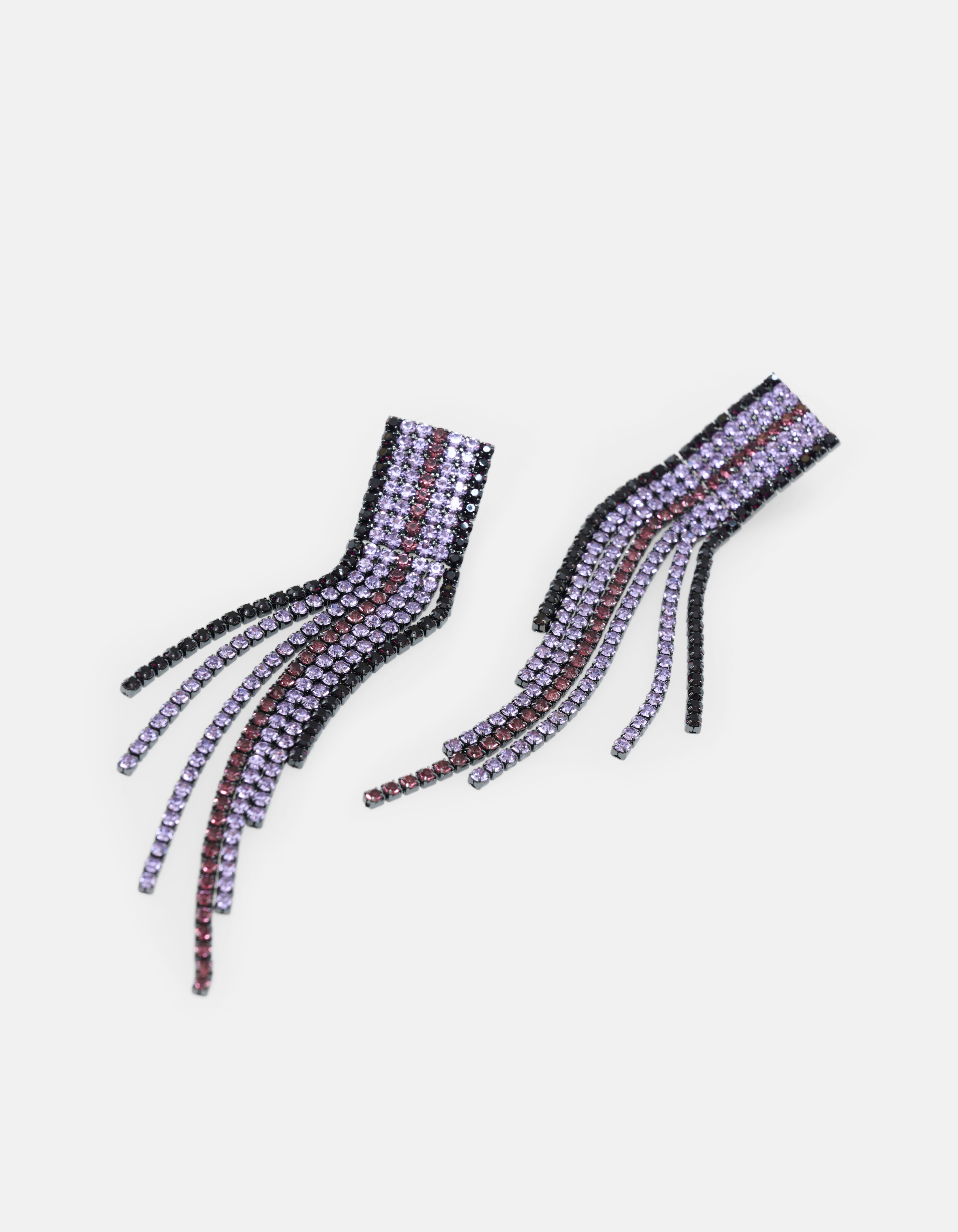 Strass Oorbellen Paars SHOEBY ACCESSOIRES