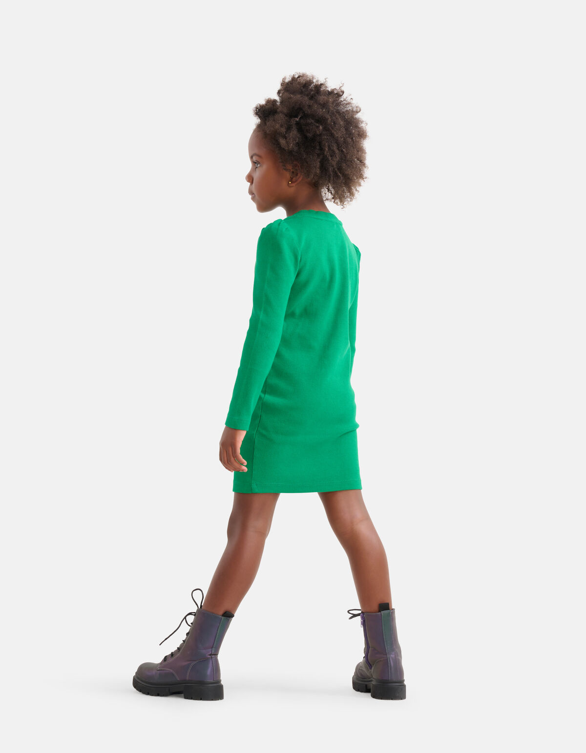 Rib Jurk Groen SHOEBY GIRLS