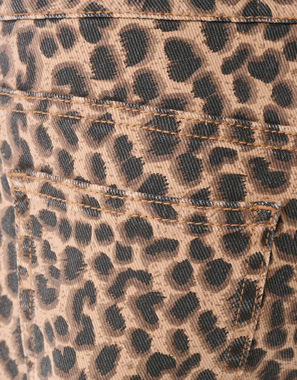 Leopard Wide leg Jeans Bruin SHOEBY GIRLS