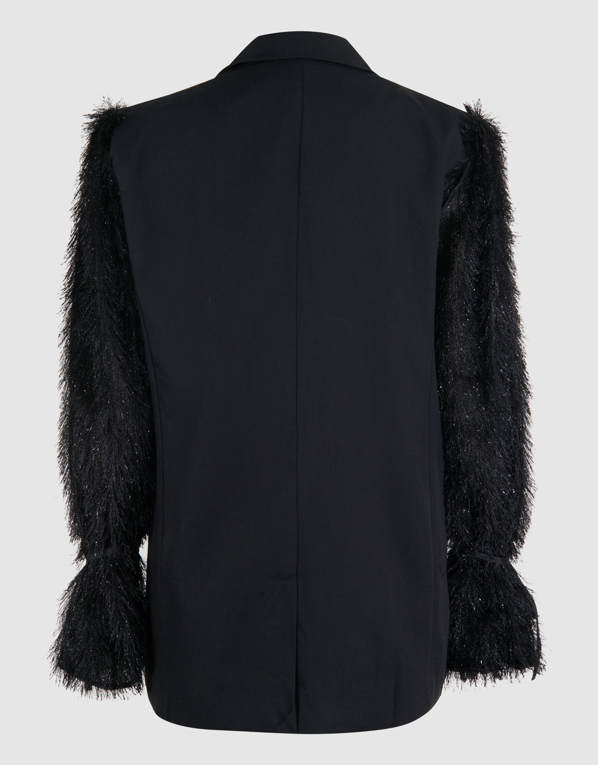 Oversized Hairy Sleeve Blazer Zwart SHOEBY WOMEN