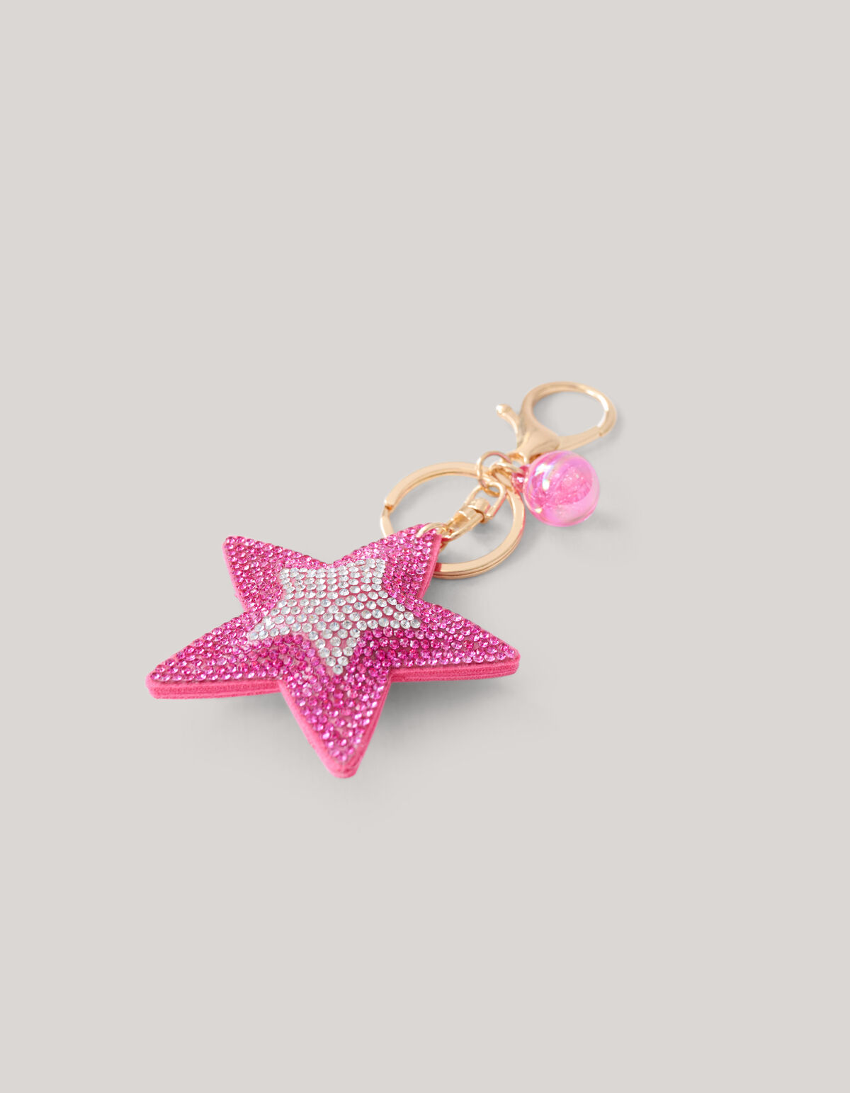Strass Ster Sleutelhanger Roze SHOEBY ACCESSOIRES