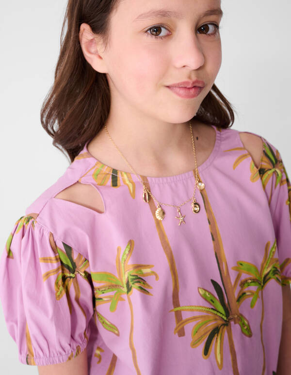 Palm Sequin Top Lichtpaars SHOEBY GIRLS