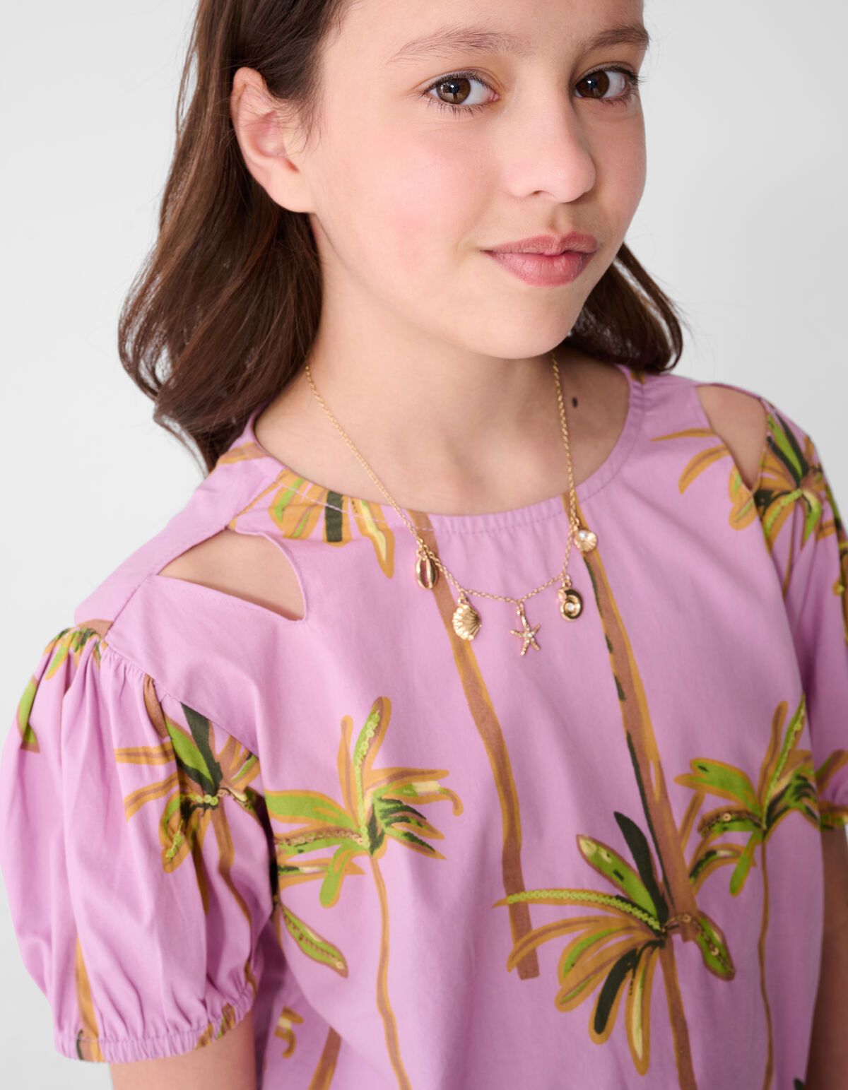 Palm Sequin Top Lichtpaars SHOEBY GIRLS
