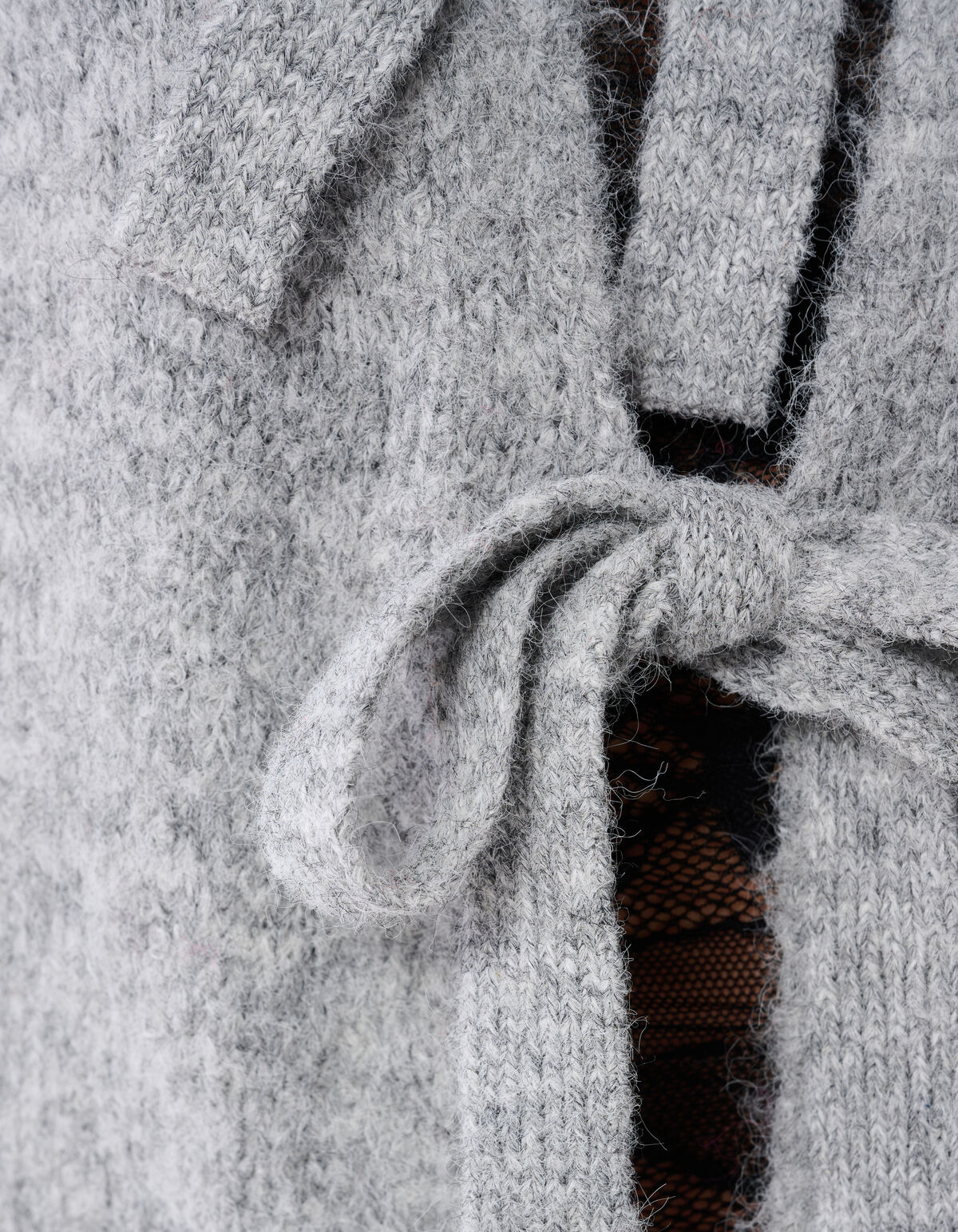 Two Way Strik Vest Lichtgrijs SHOEBY WOMEN