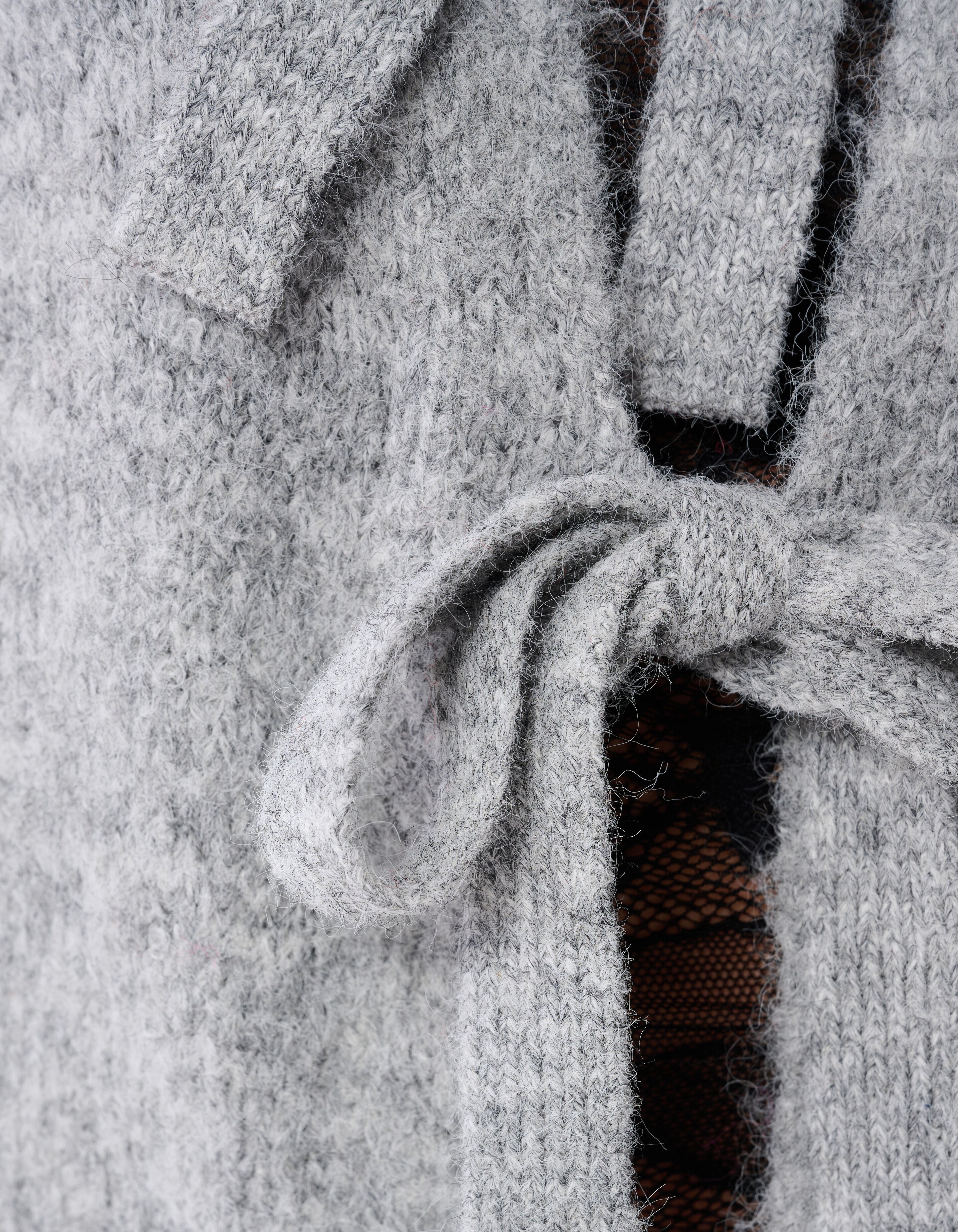 Two Way Strik Vest Lichtgrijs SHOEBY WOMEN