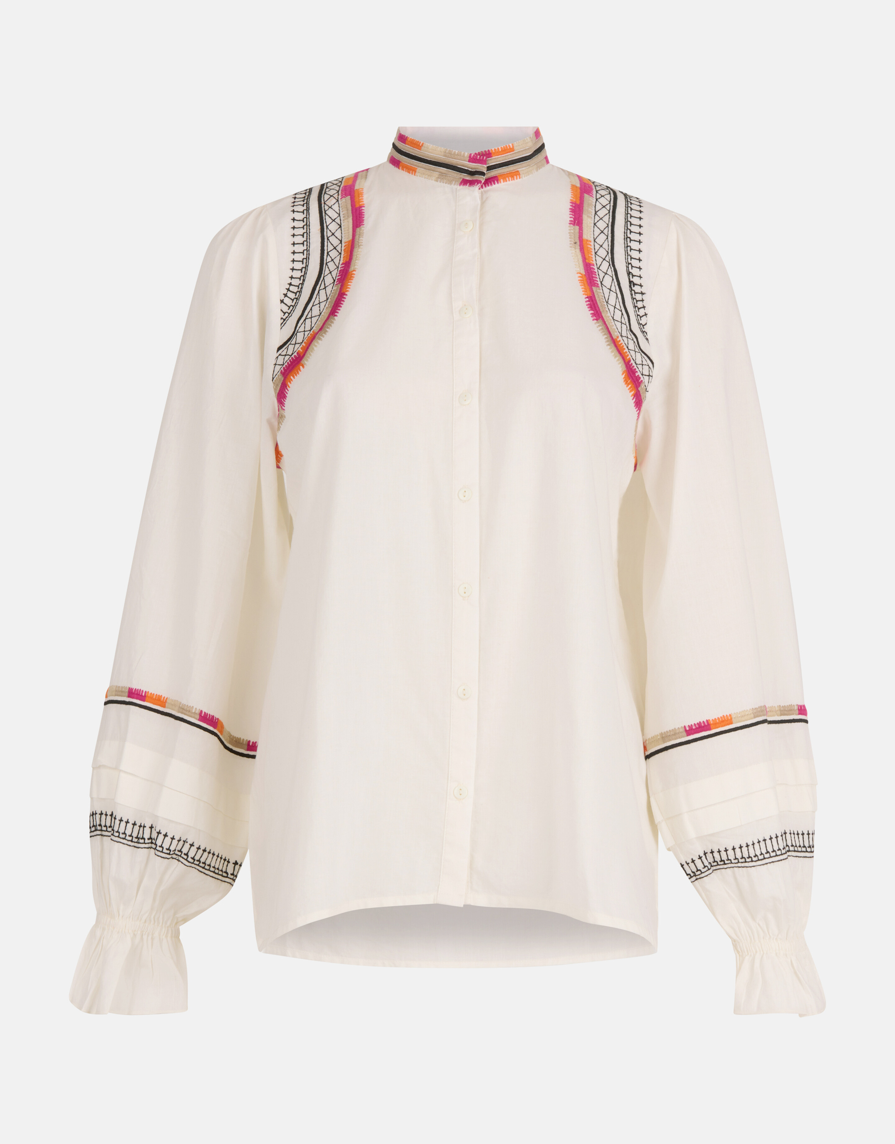 Detail Embroidery Blouse Gebroken Wit SHOEBY WOMEN