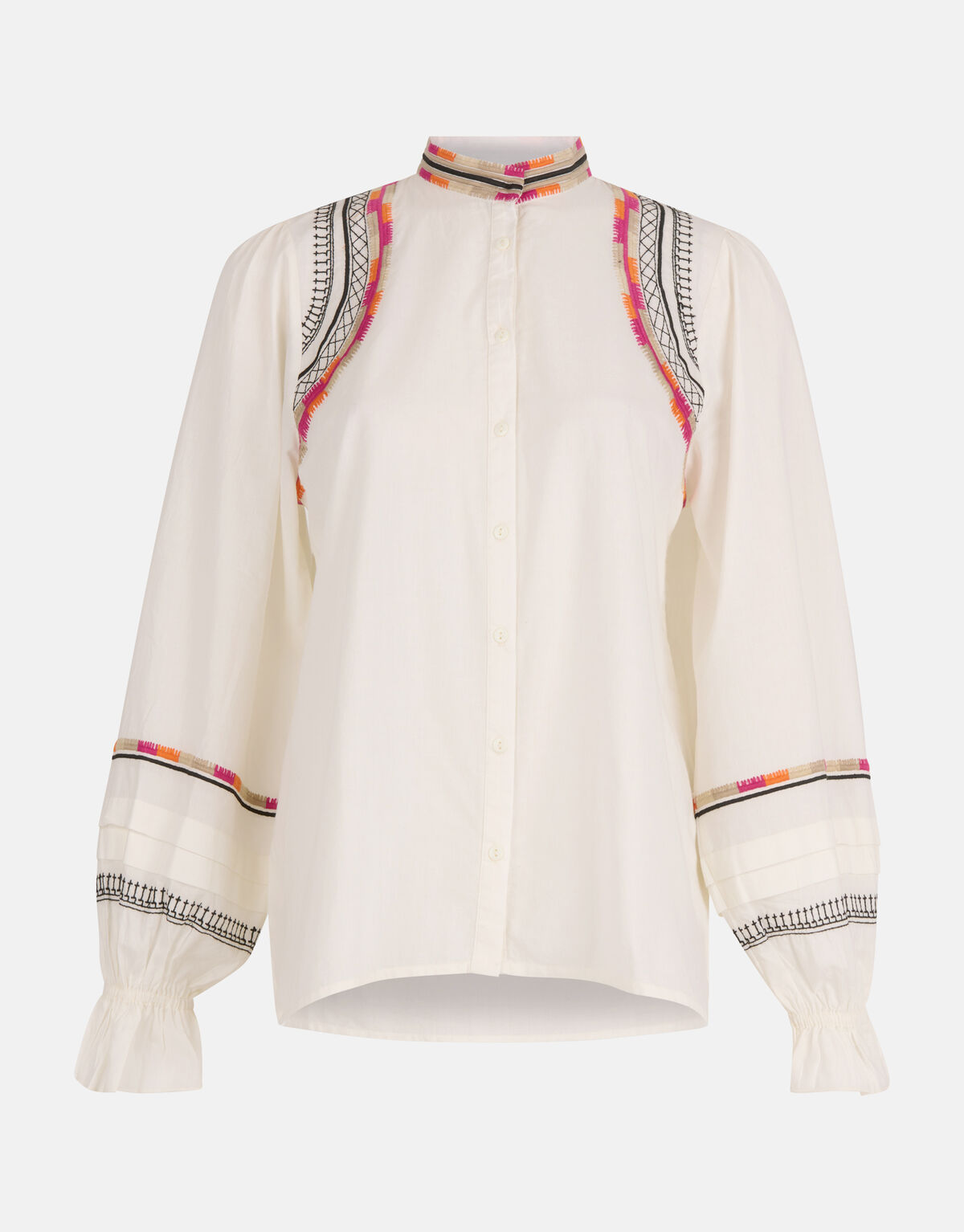 Detail Embroidery Blouse Gebroken Wit SHOEBY WOMEN