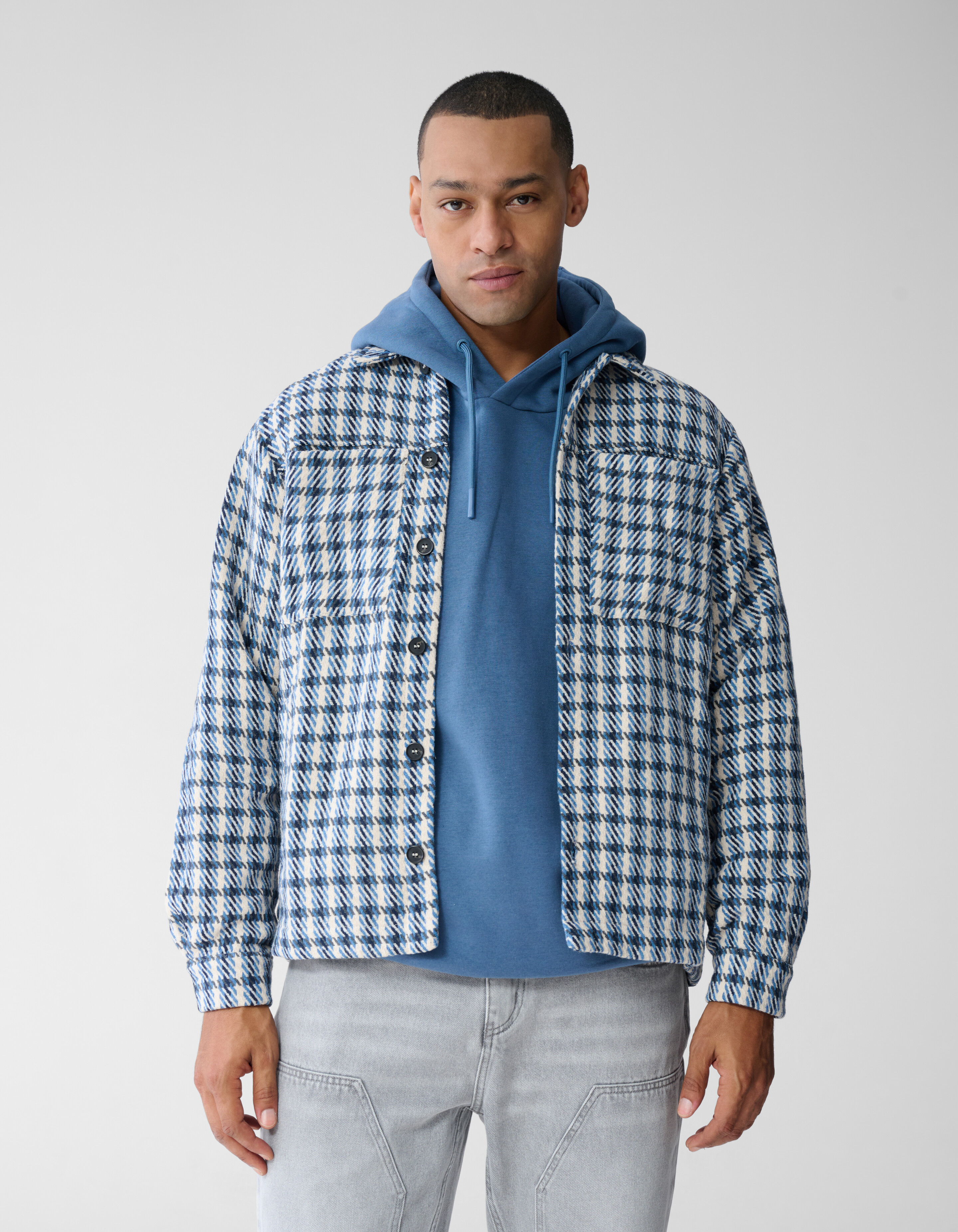 Ruiten Overshirt Blauw SHOEBY MEN