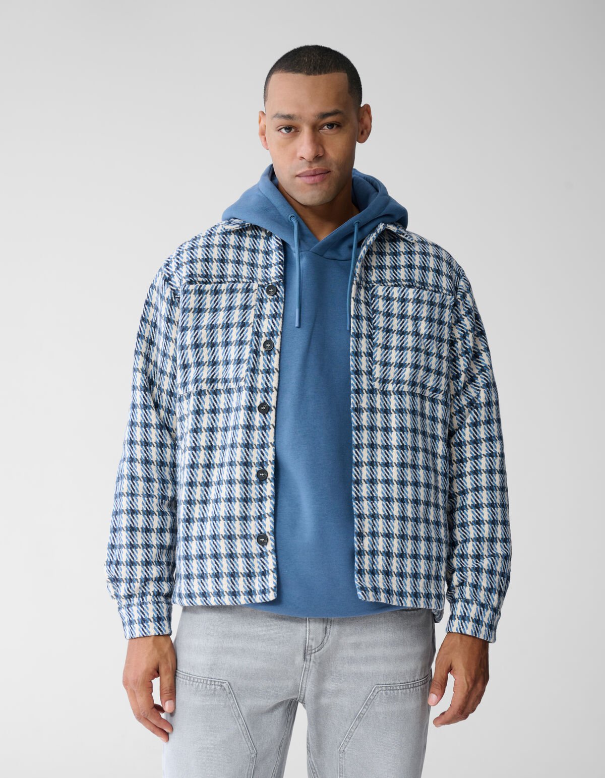 Ruiten Overshirt Blauw SHOEBY MEN