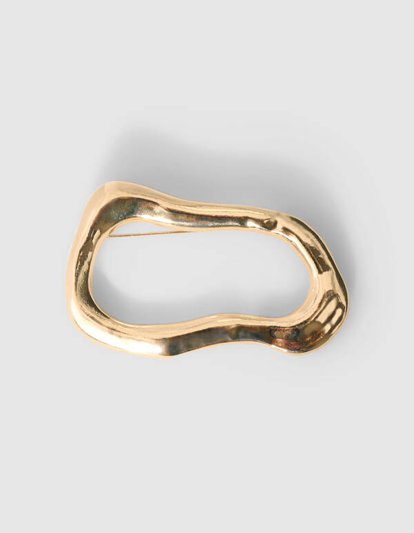 Crinkled Organic Broche Goud SHOEBY ACCESSOIRES