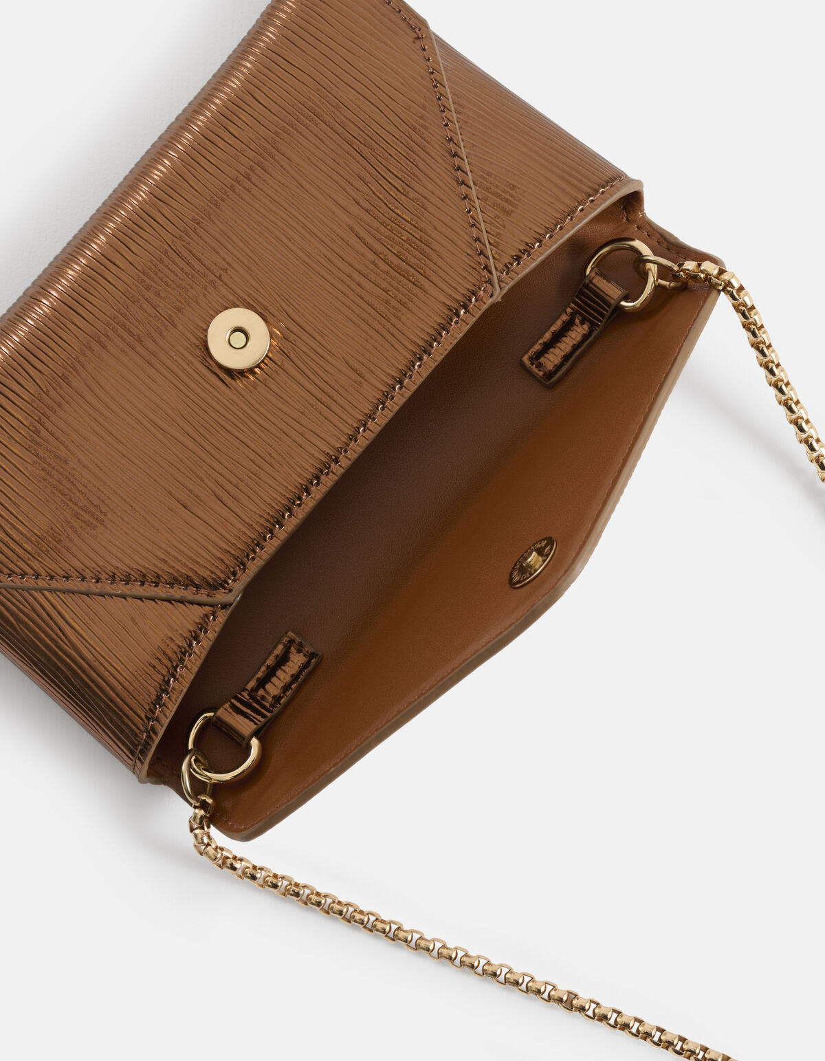 Metallic Clutch Bruin SHOEBY ACCESSOIRES