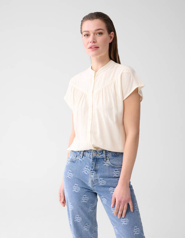 Structuur Top Gebroken Wit SHOEBY WOMEN