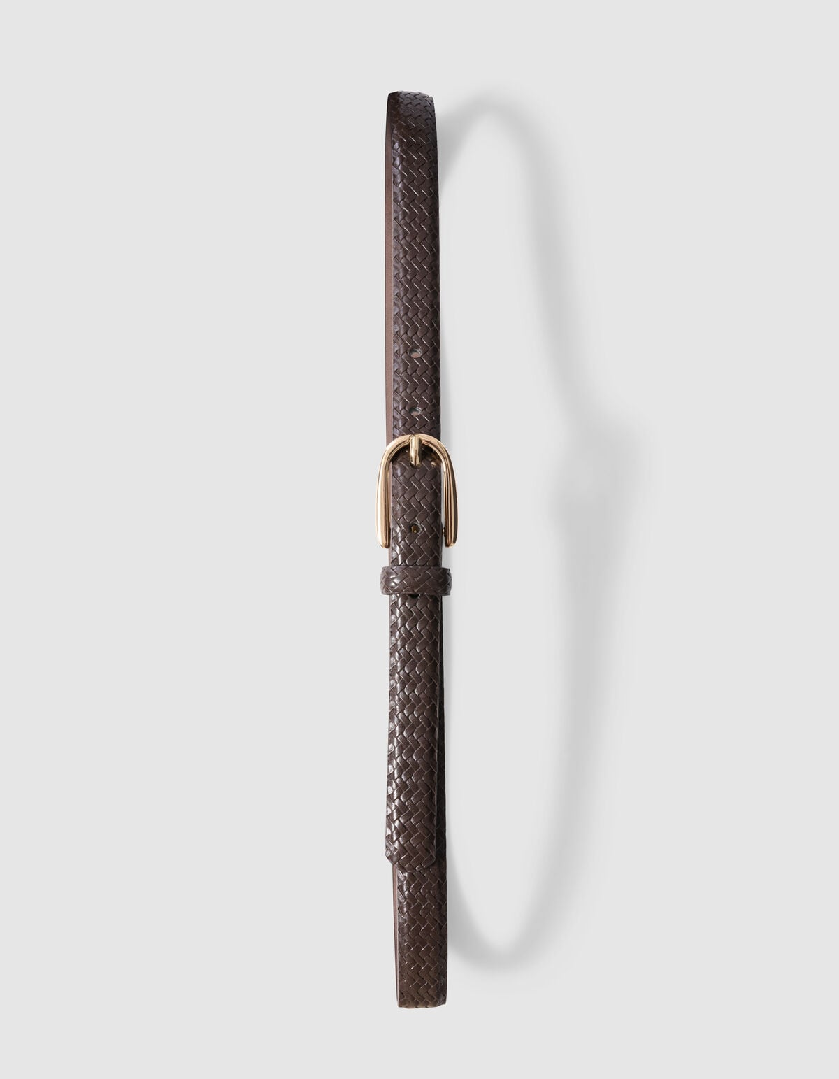 Small Braided Riem Bruin SHOEBY ACCESSOIRES