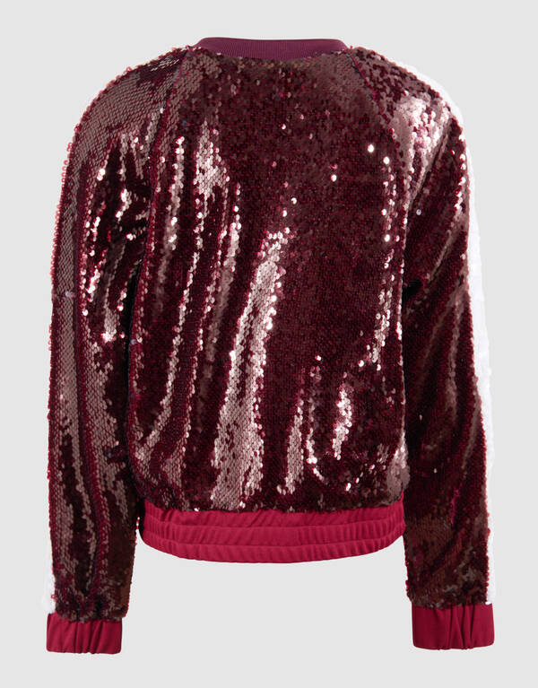 Pailletten Bomber Donkerrood SHOEBY GIRLS