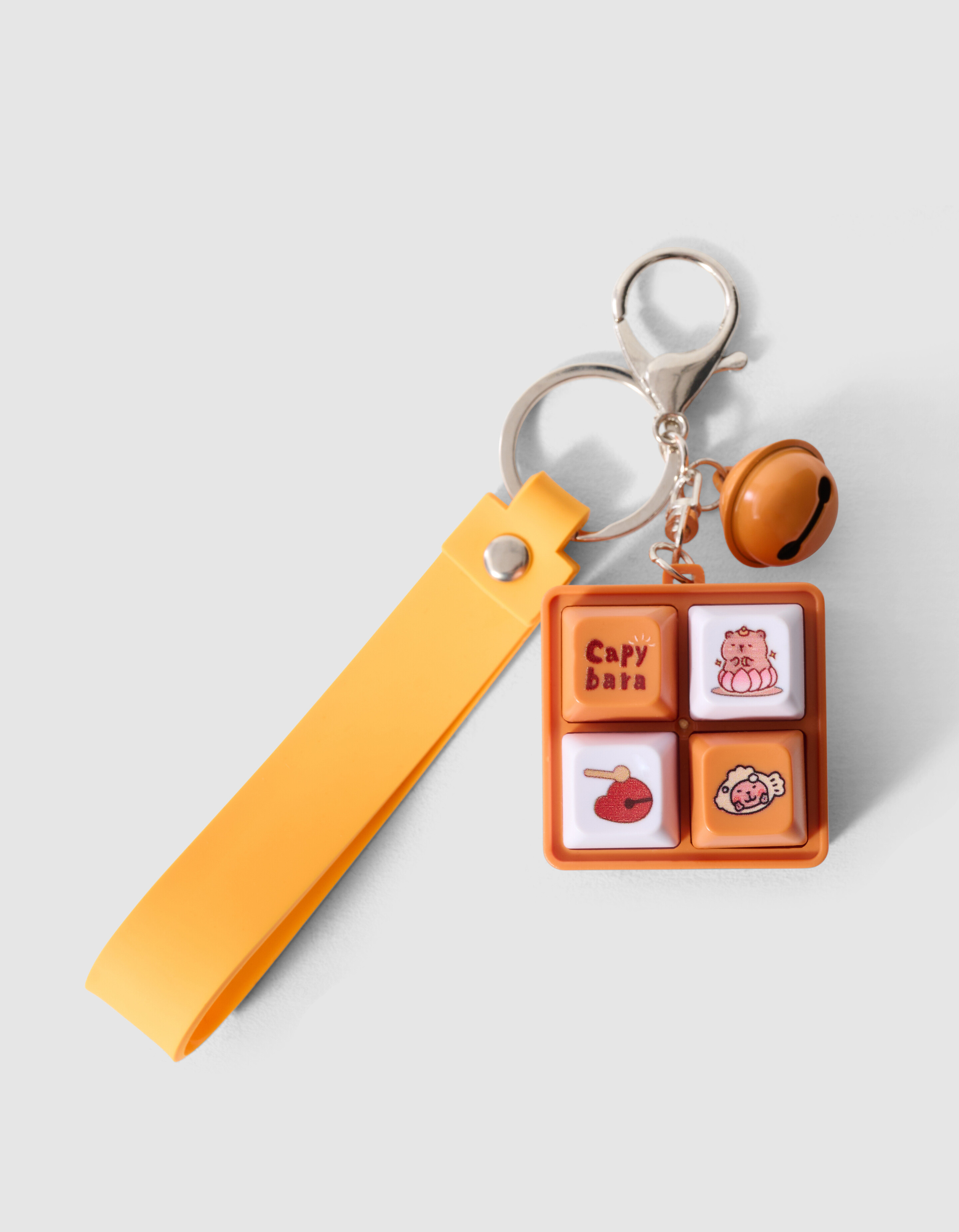 Vierkante Sleutelhanger Oranje SHOEBY ACCESSOIRES