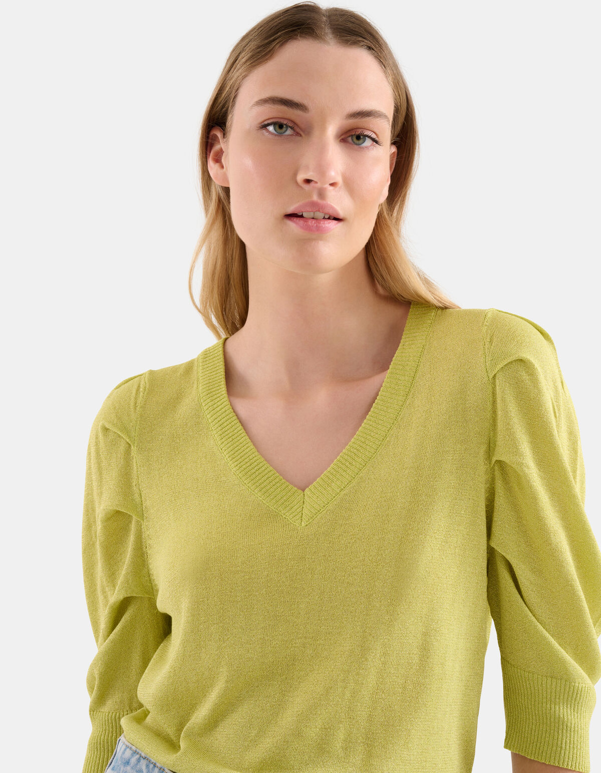 Glitter Trui Limoengroen SHOEBY WOMEN