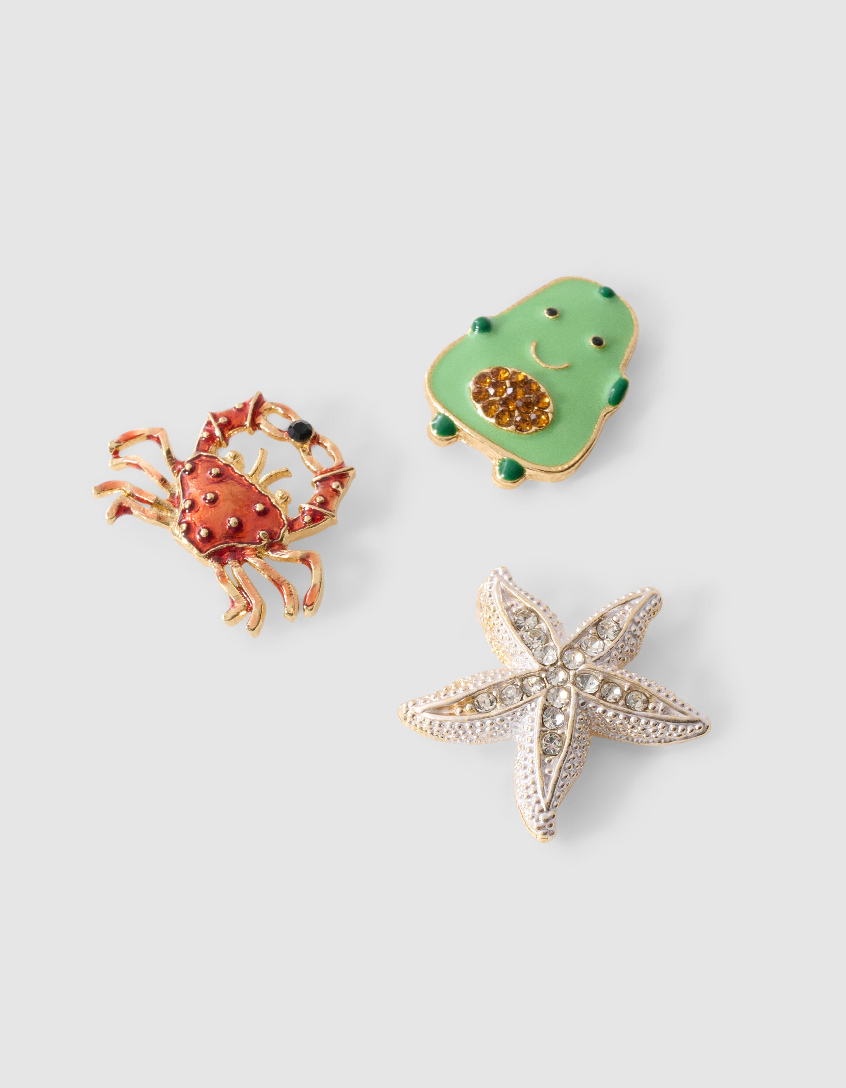 Avocado Broche Set Goud SHOEBY ACCESSOIRES