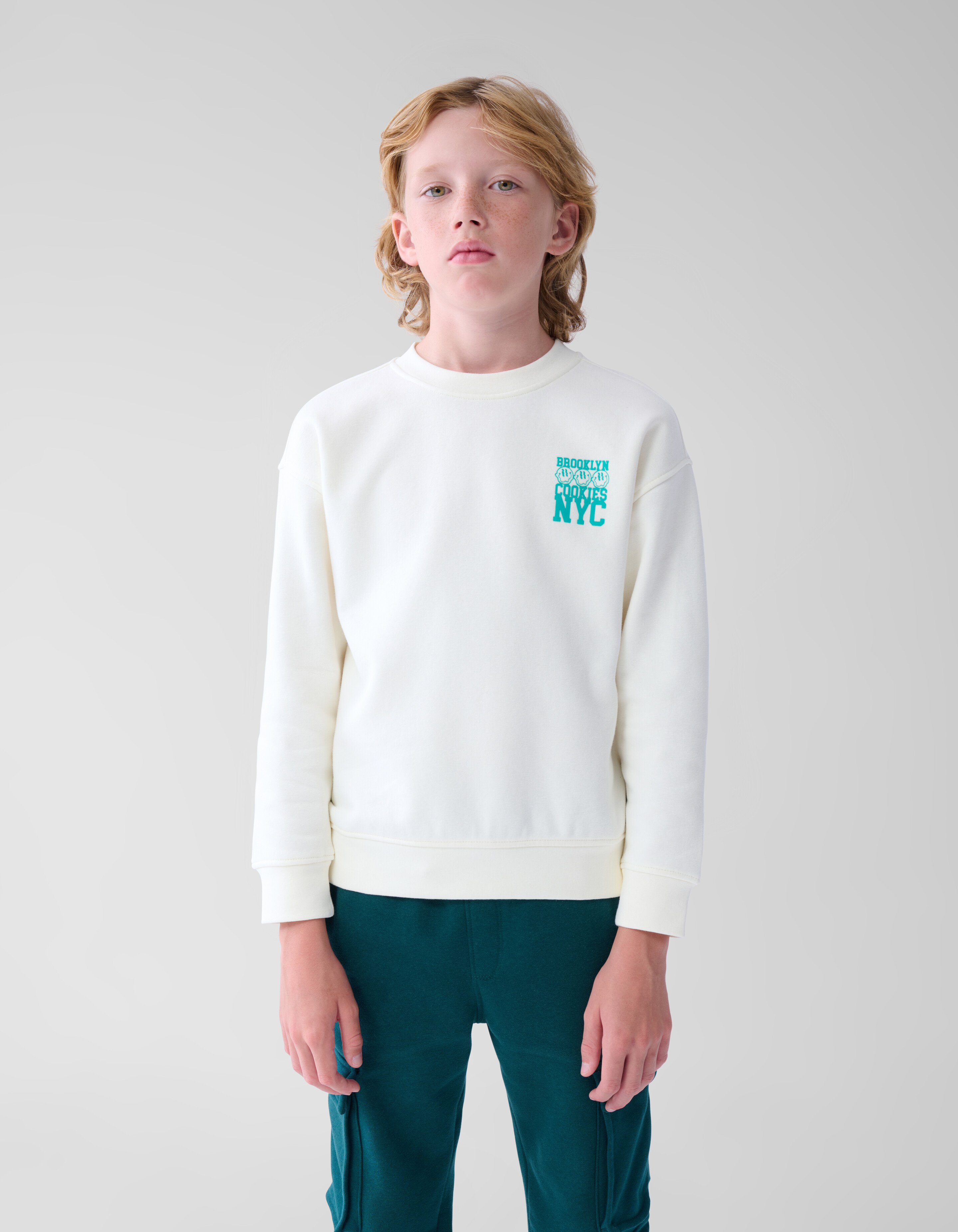 Artwork Sweater Gebroken Wit SHOEBY BOYS