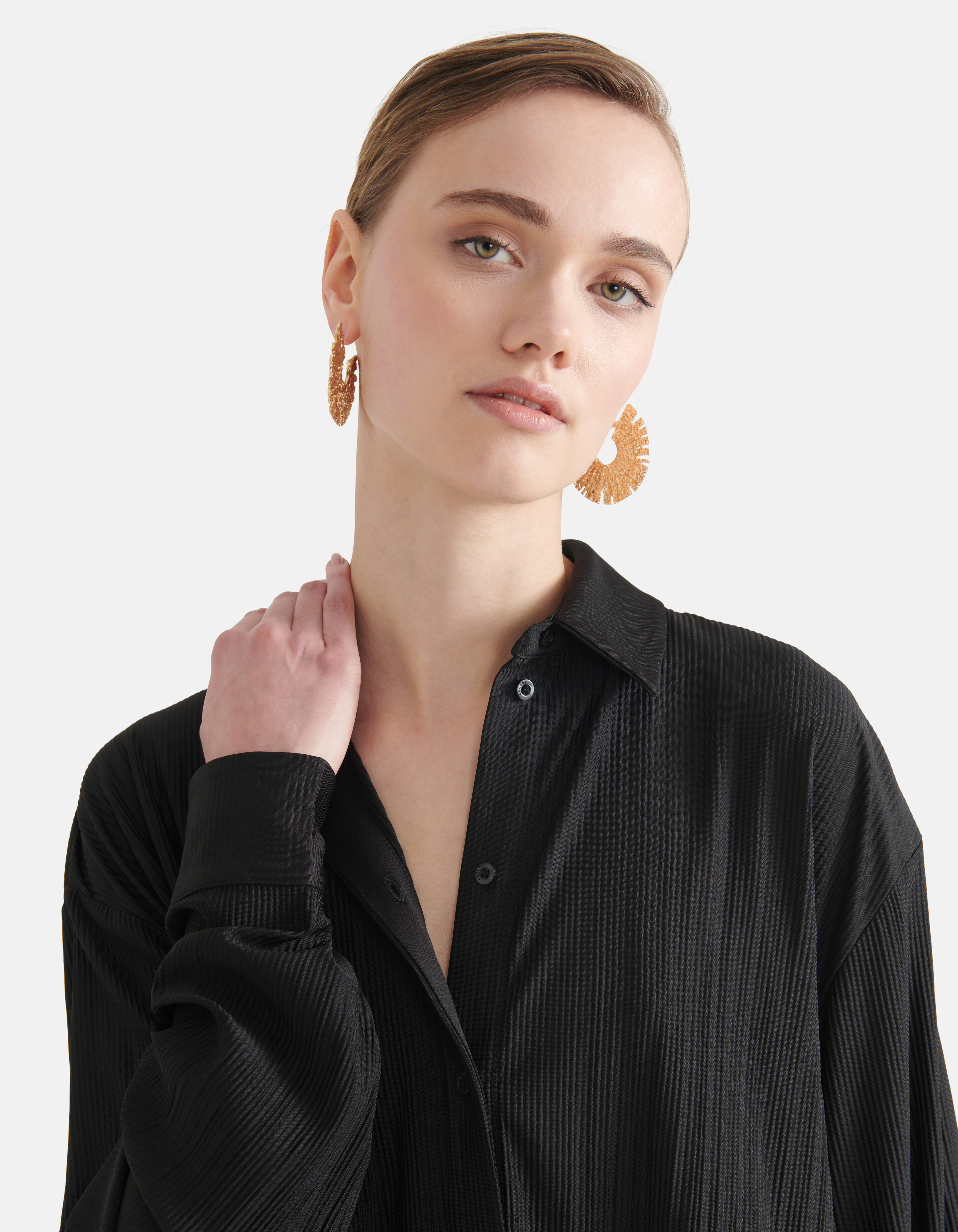 Crinkle Blouse Zwart SHOEBY WOMEN
