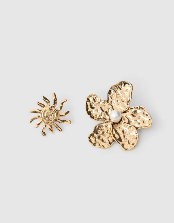Hammerd Flower/Sun Broche Set Goud SHOEBY ACCESSOIRES