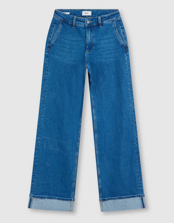 Classic Wide Leg Jeans Donkerblauw SHOEBY WOMEN