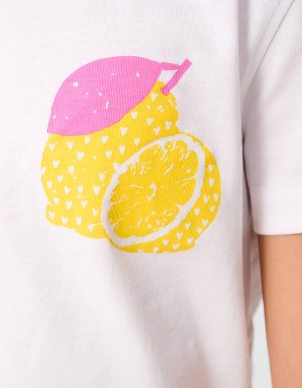 Exotic Artwork T-shirt Wit SHOEBY GIRLS