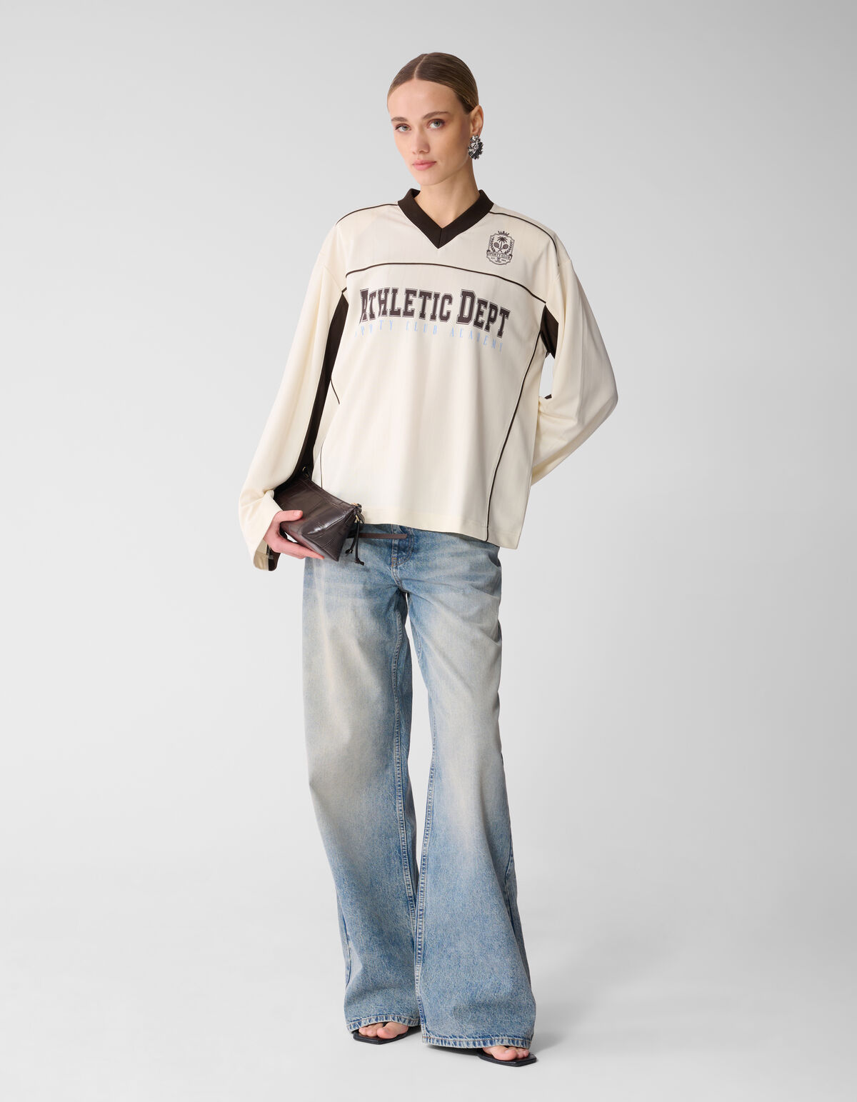 Sporty Longsleeve Top Gebroken Wit SHOEBY WOMEN