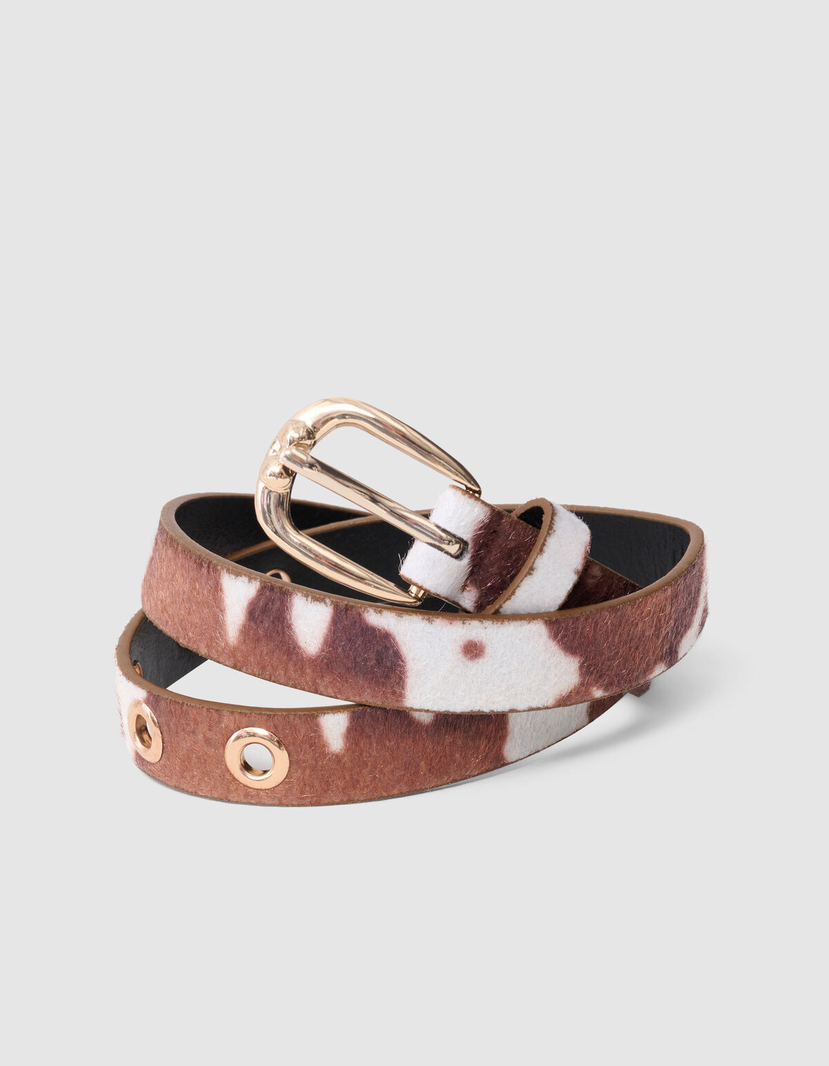 Hairy Cow Riem Bruin SHOEBY ACCESSOIRES