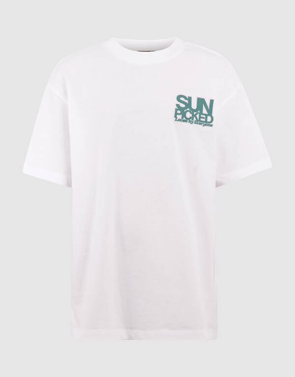 Sunpicked Artwork T-Shirt Wit SHOEBY BOYS