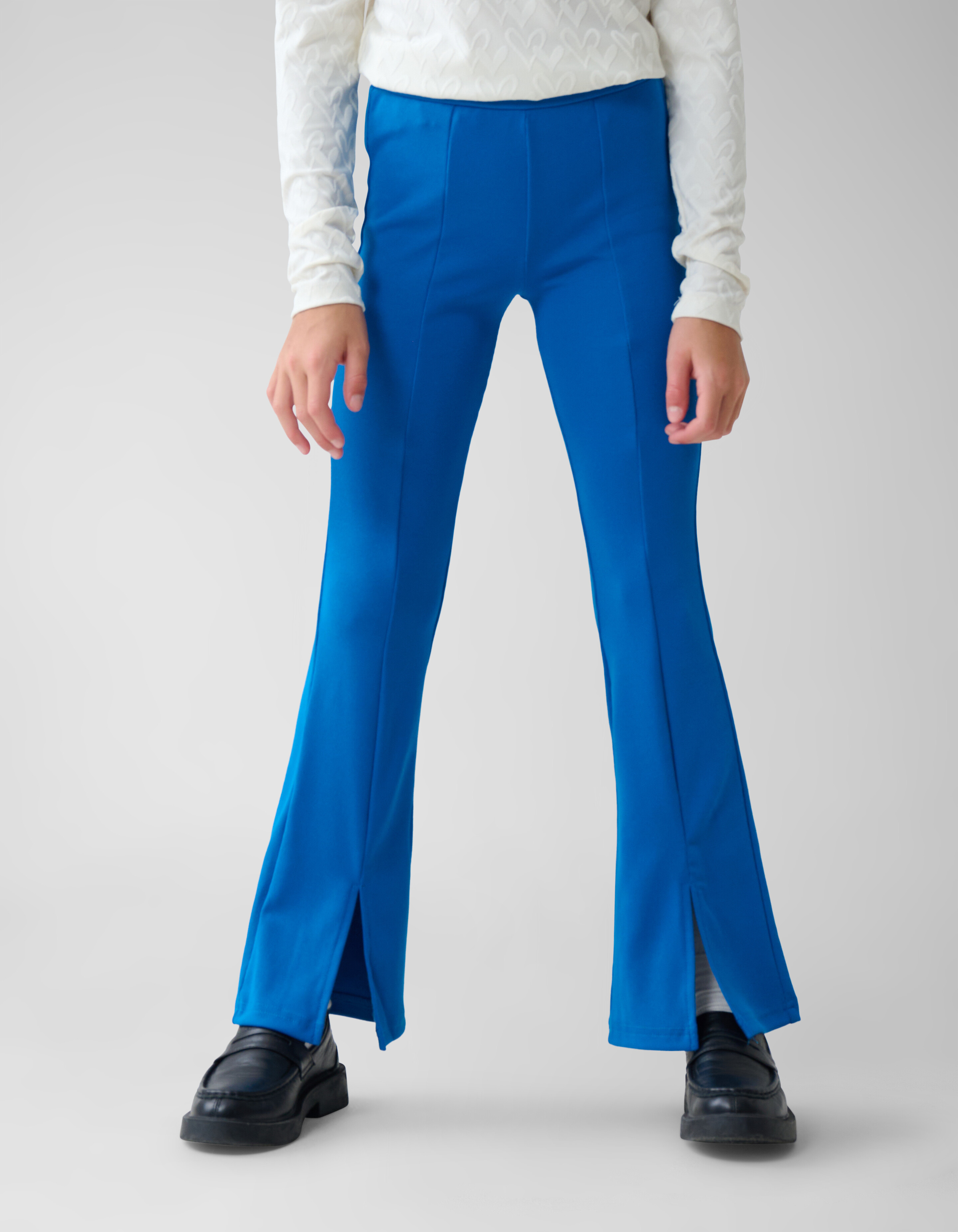 Rib Flared Legging Blauw SHOEBY GIRLS