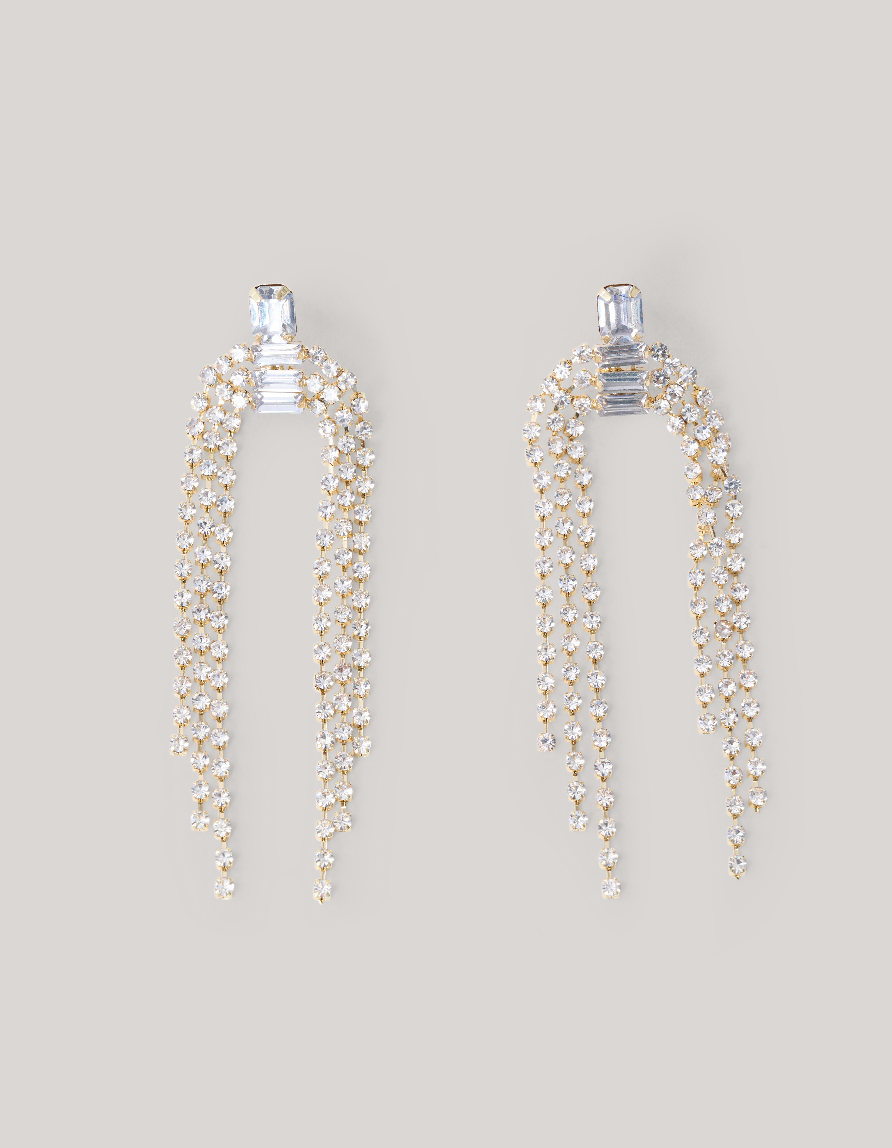 Strass Oorbellen Goud SHOEBY ACCESSOIRES