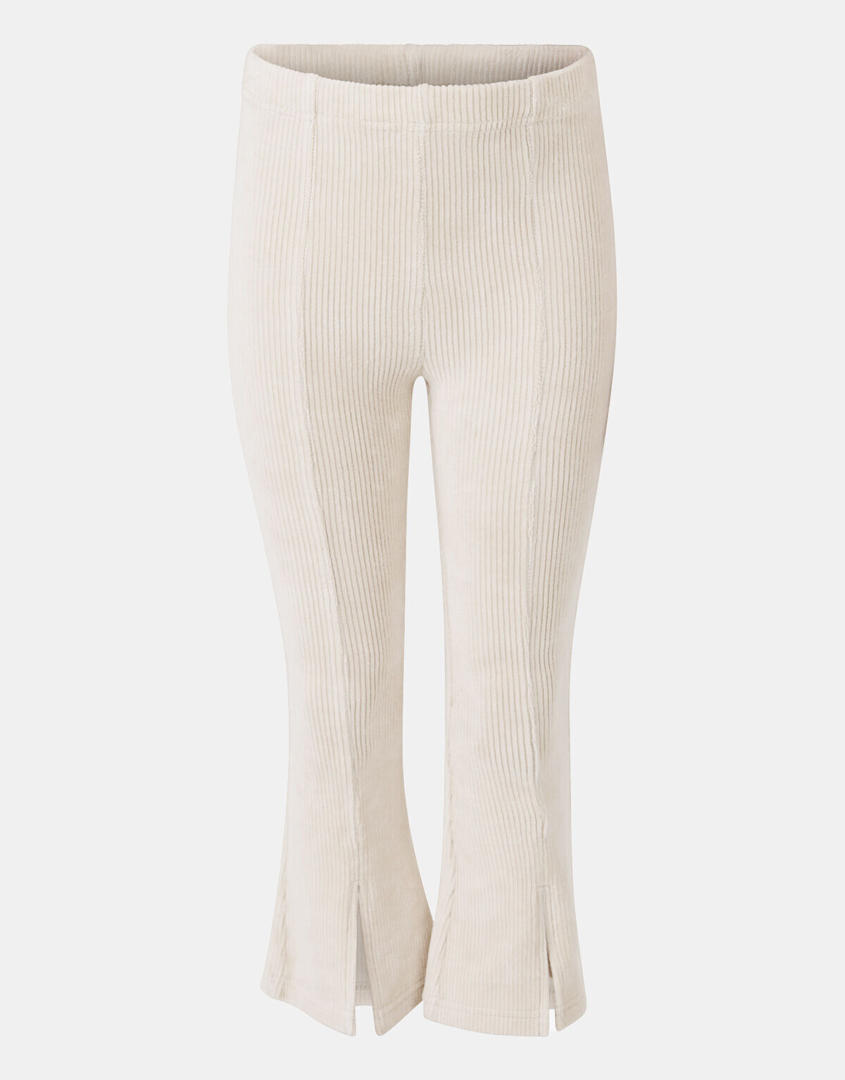 Ribstof Split Broek Gebroken Wit SHOEBY GIRLS