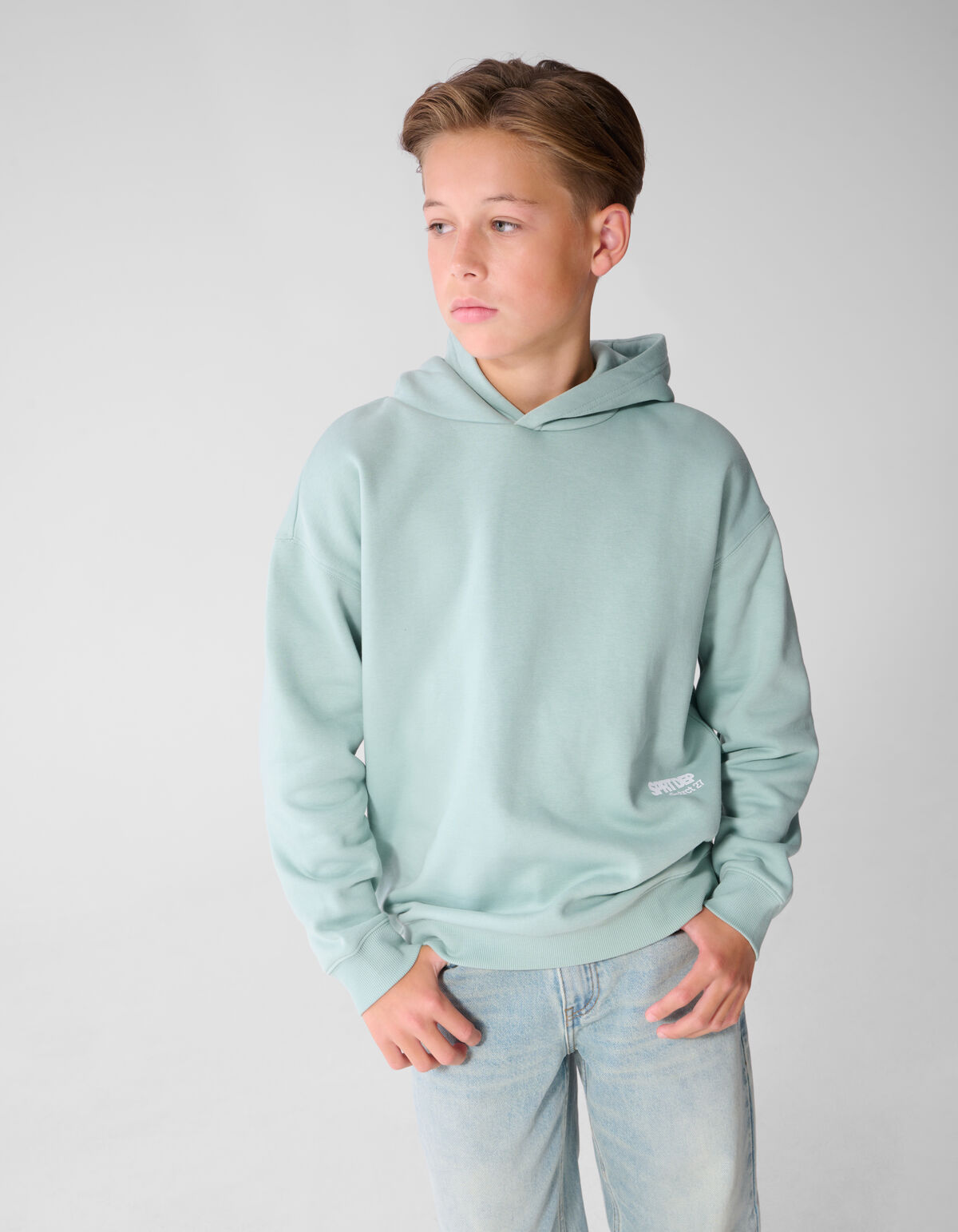 Minimal Hoodie Lichtblauw SHOEBY BOYS