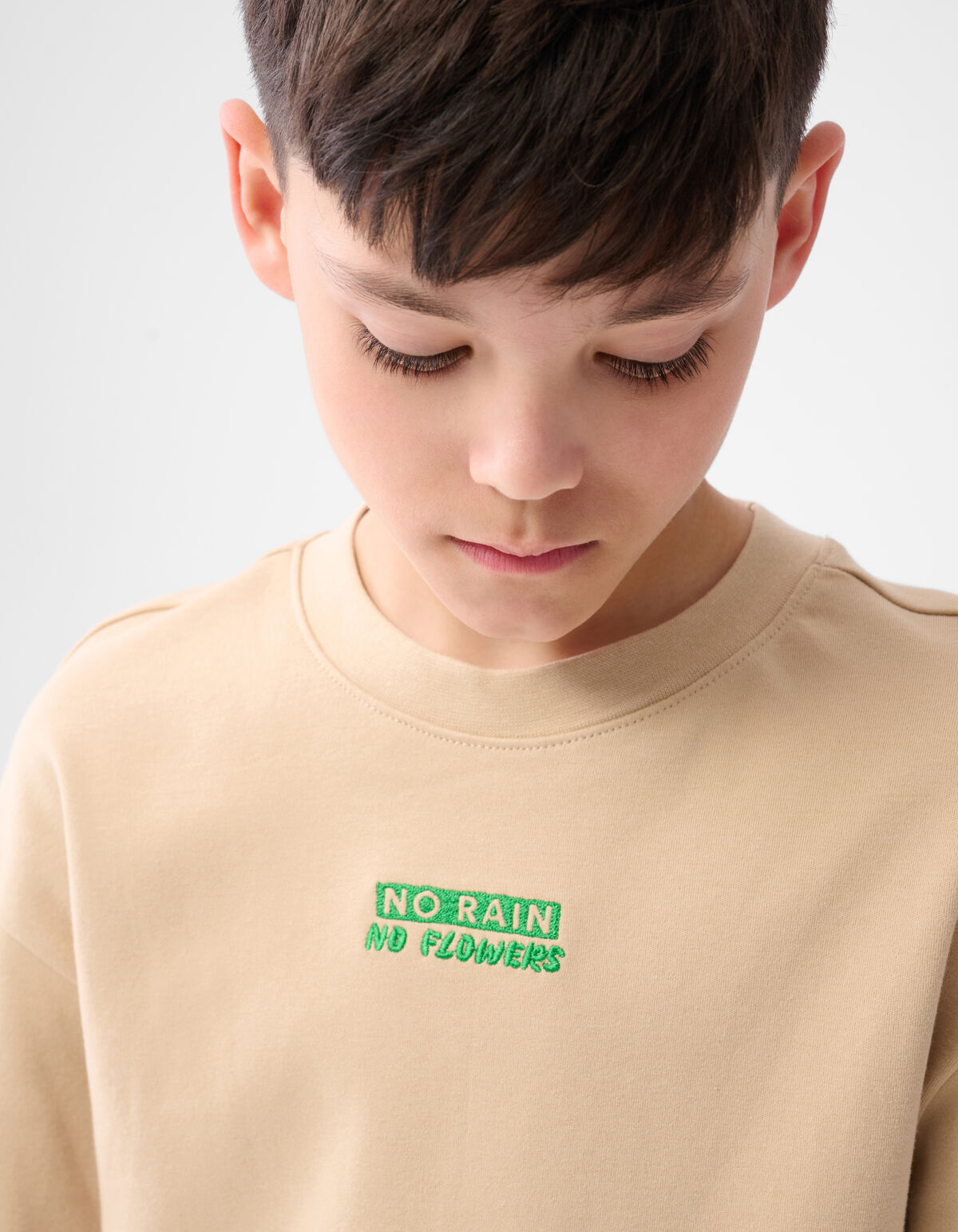 Tekst T-shirt Zand SHOEBY BOYS
