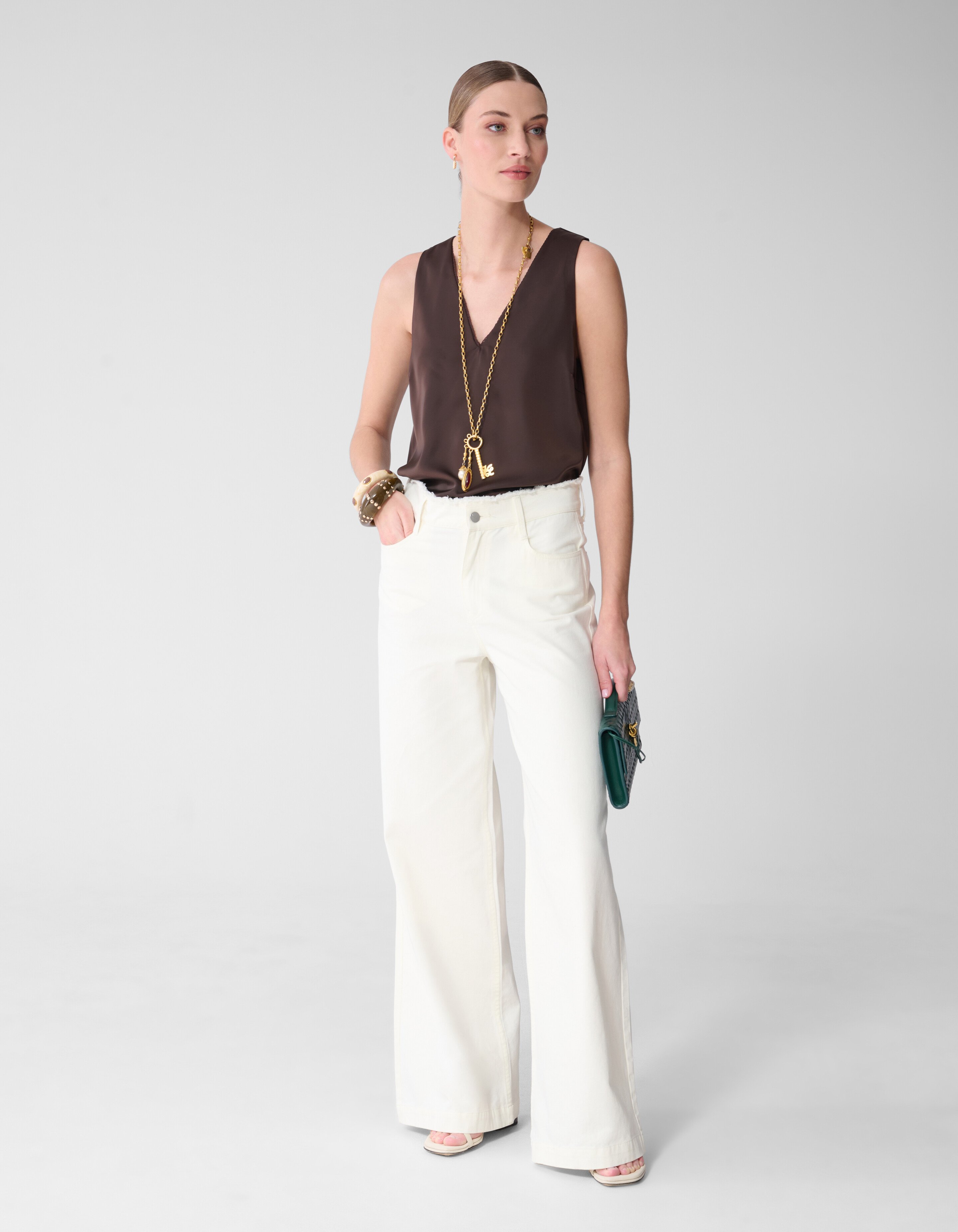 Wide Leg Fit Jeans Wit By Mieke SHOEBY WOMEN