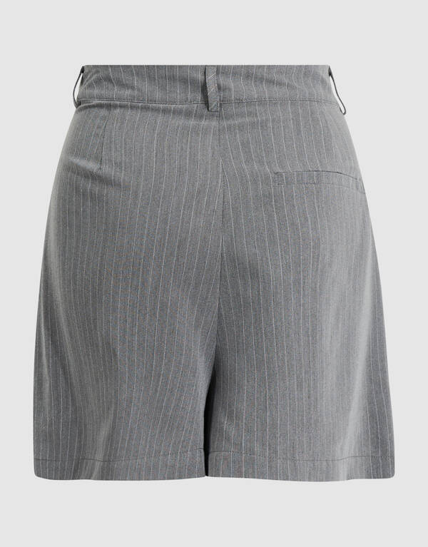Pinstripe Pleated Skort Donkergrijs SHOEBY WOMEN