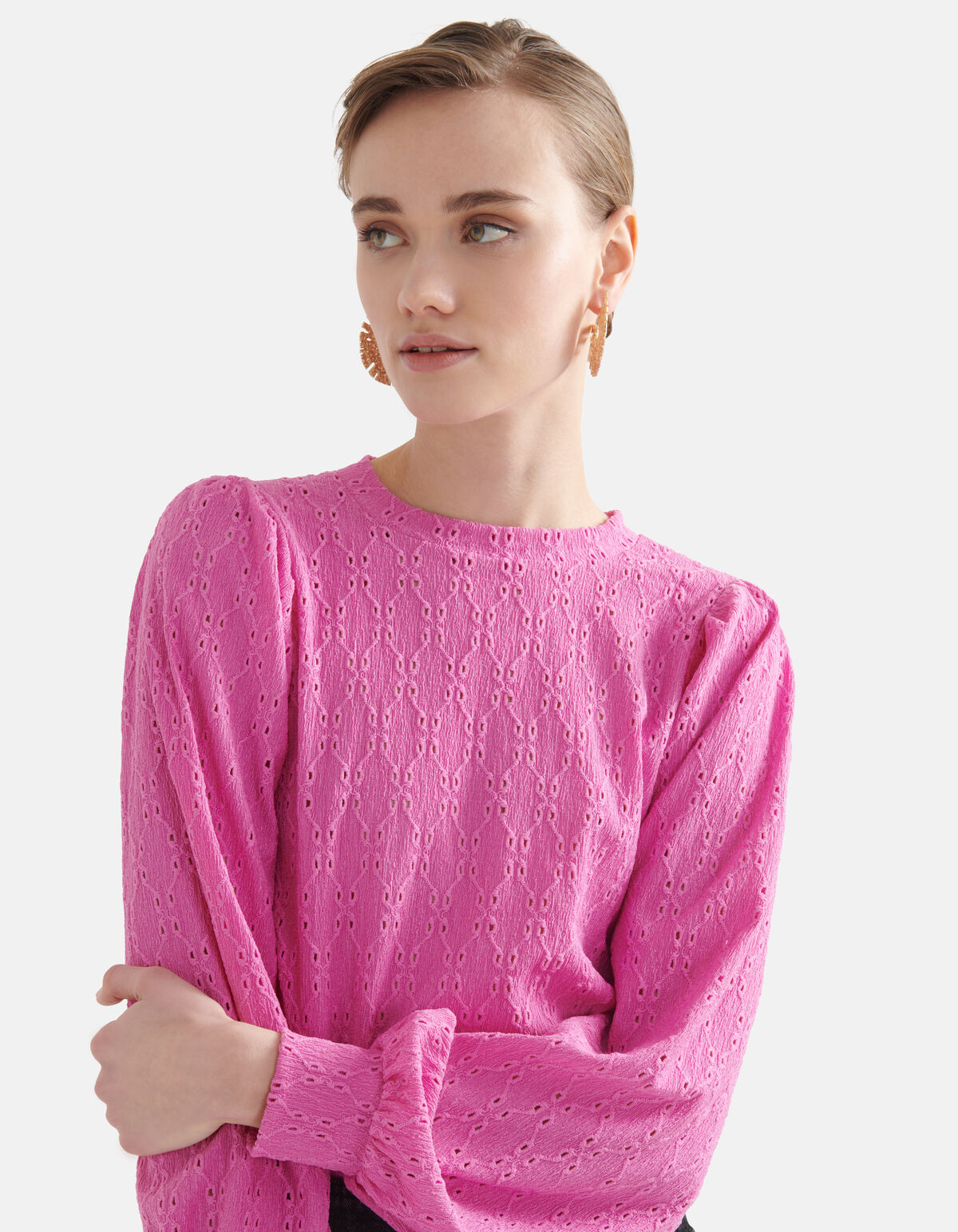 Embroidery Blouse Roze SHOEBY WOMEN