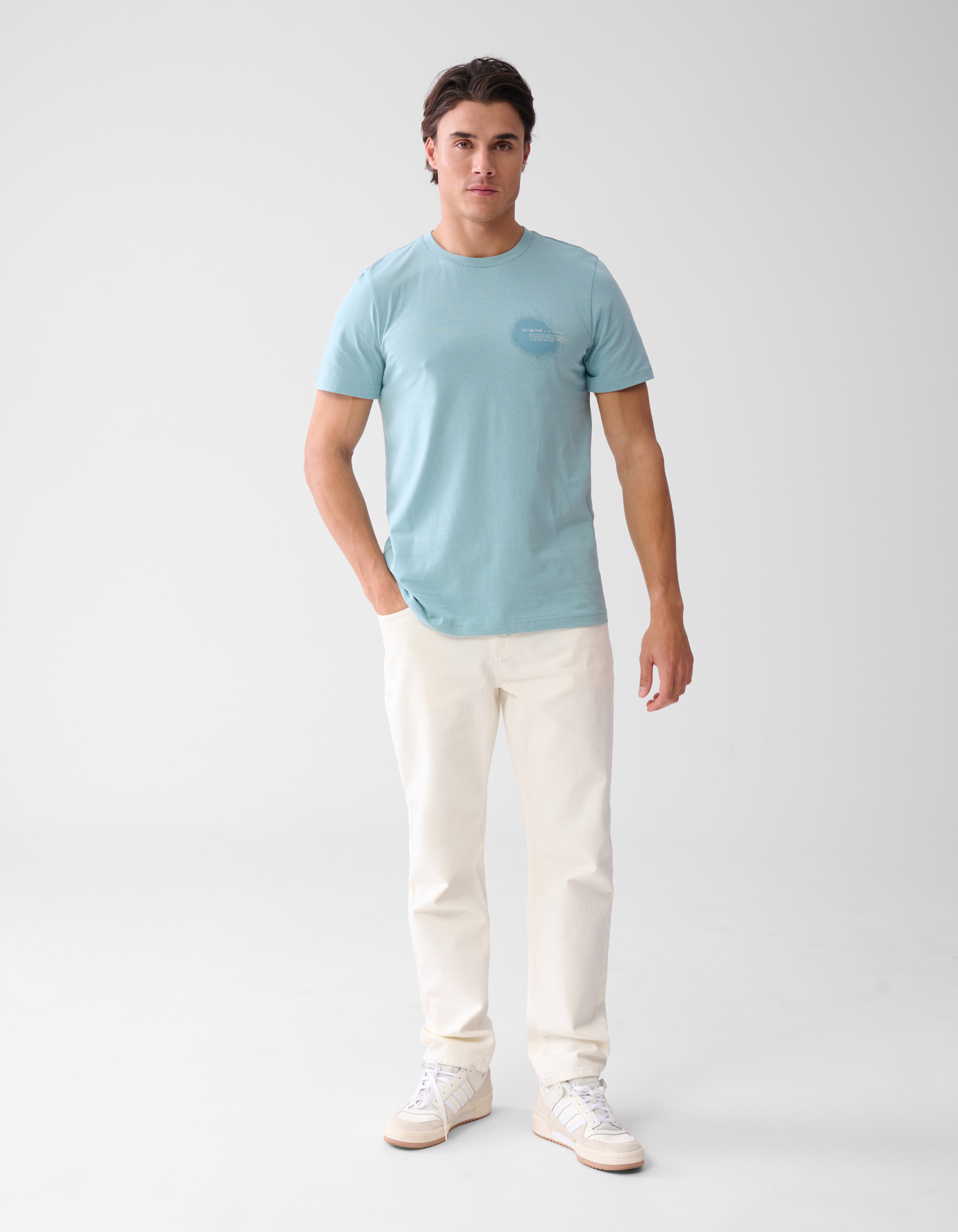 Tapered Fit Broek Gebroken Wit L32 SHOEBY MEN