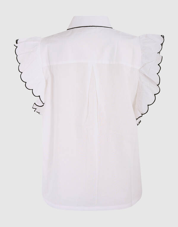 Embroidery Ruffle Top Wit SHOEBY WOMEN