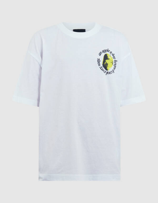 Apple Artwork T-shirt Wit SHOEBY BOYS